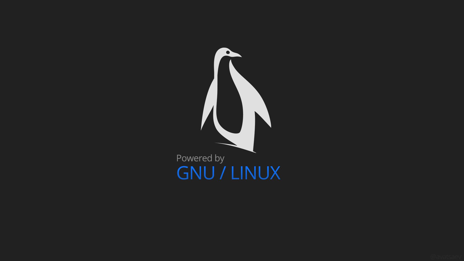 Pinguino Linux sfondo scuro, 1920x1080 Full HD 1080p, Desktop