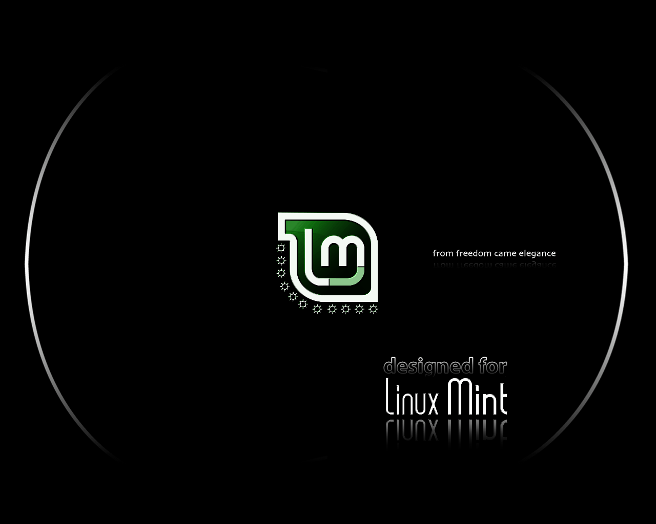 Logo Linux Mint scuro, 1280x1024 720p, Laptop