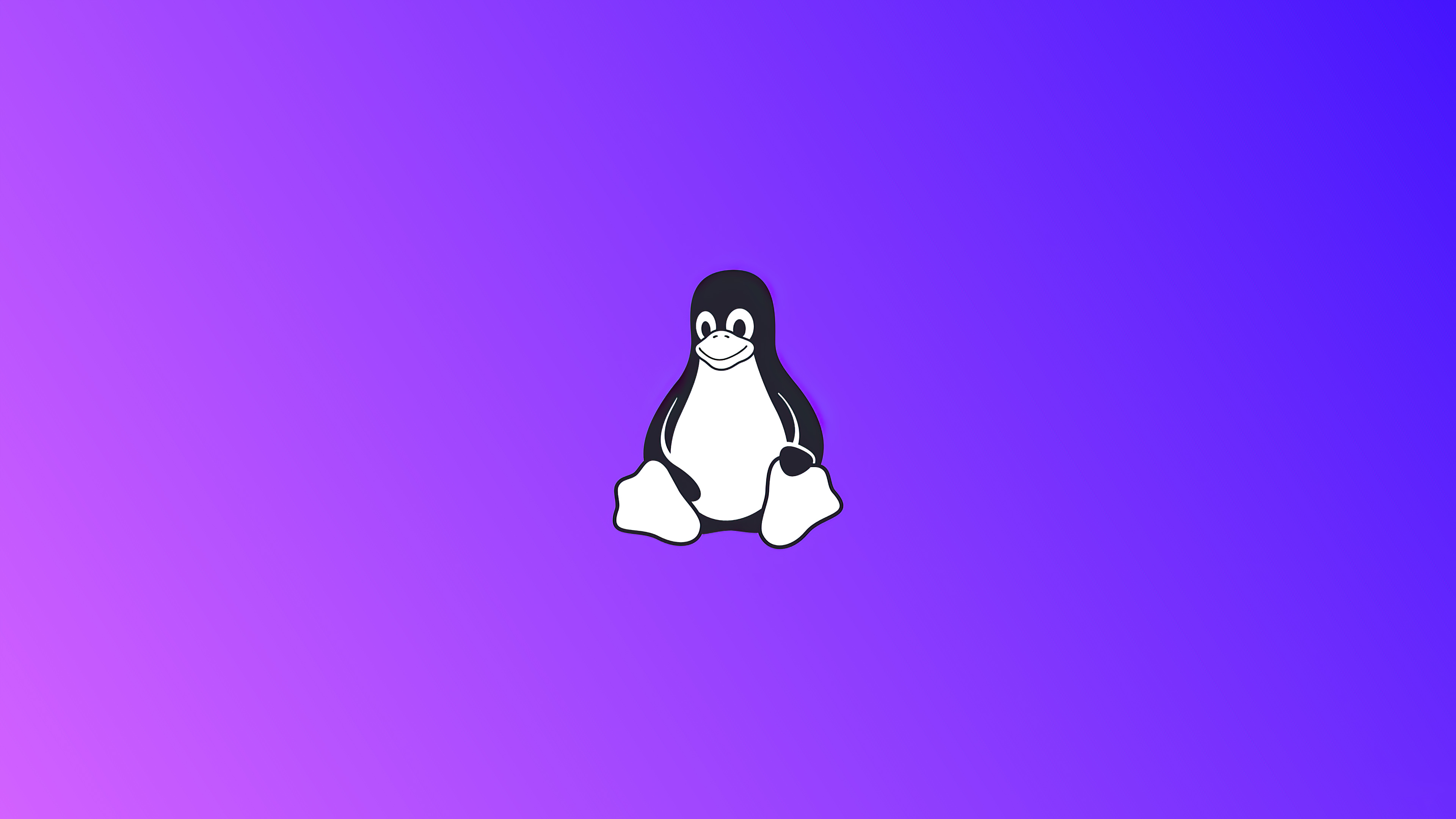 Pinguino Tux Linux minimal, 3840x2160 Ultra HD, 4K TV