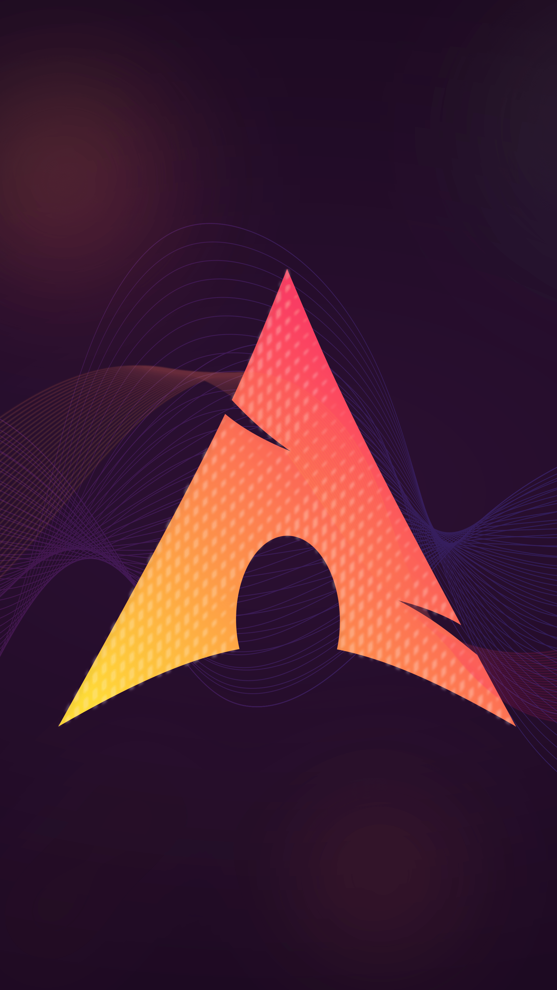 Logo Arch Linux triangolo, 1897x3372 Verticale, Telefono