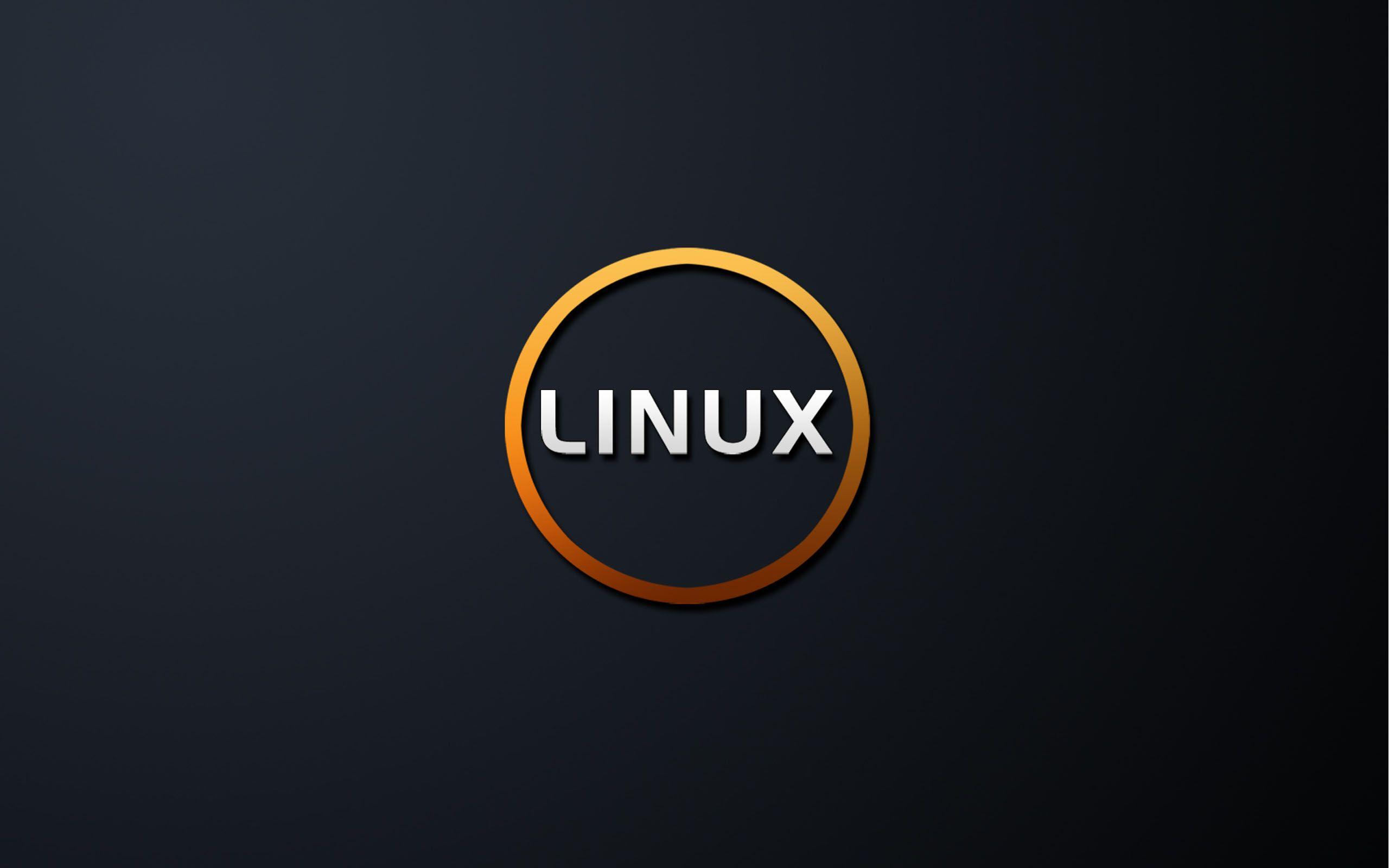 Logo Linux cerchio dorato, 2560x1600 2K+, MacBook Pro