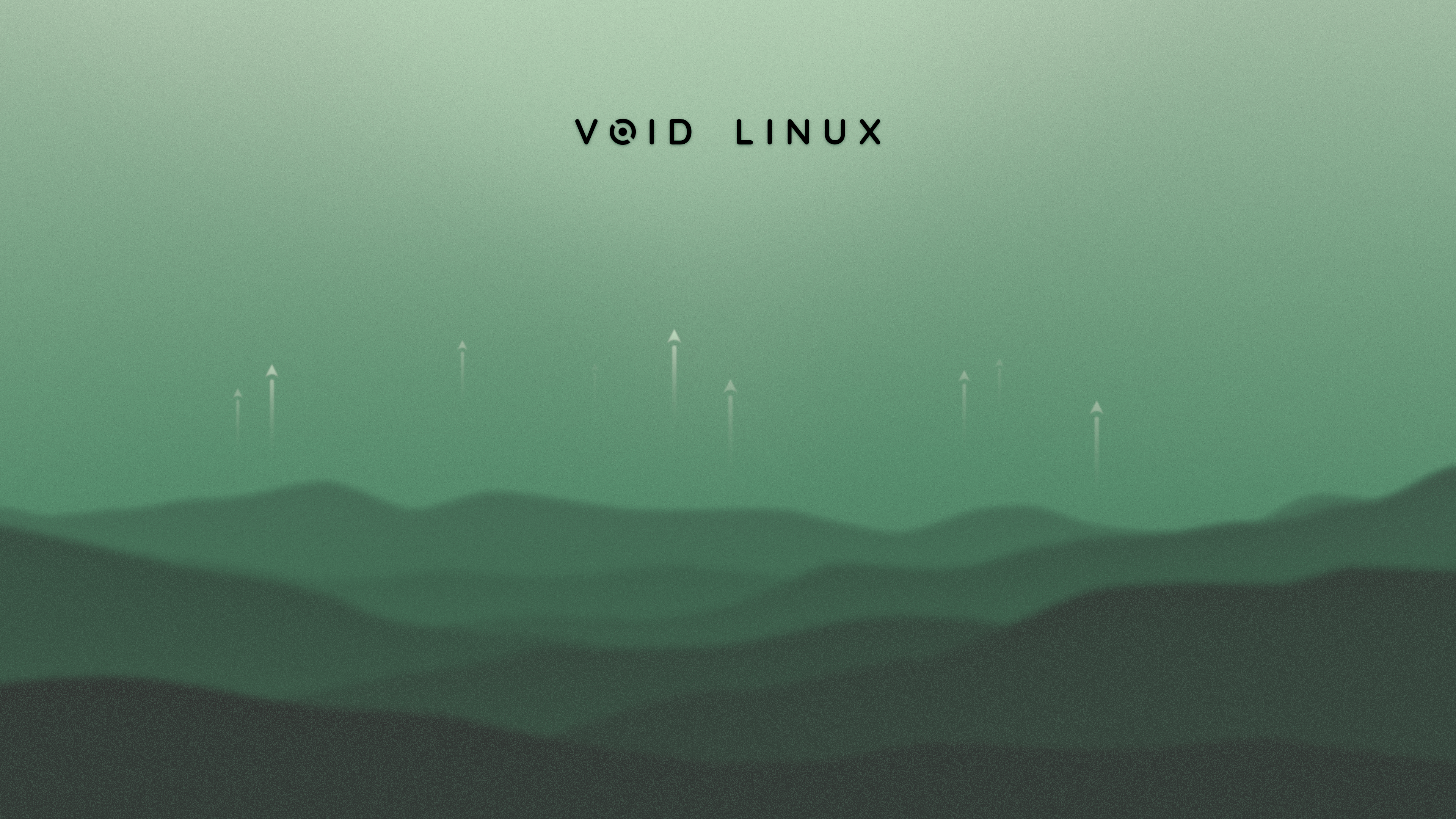 Void Linux logo colline verdi, 3840x2160 UHD, PC 4K