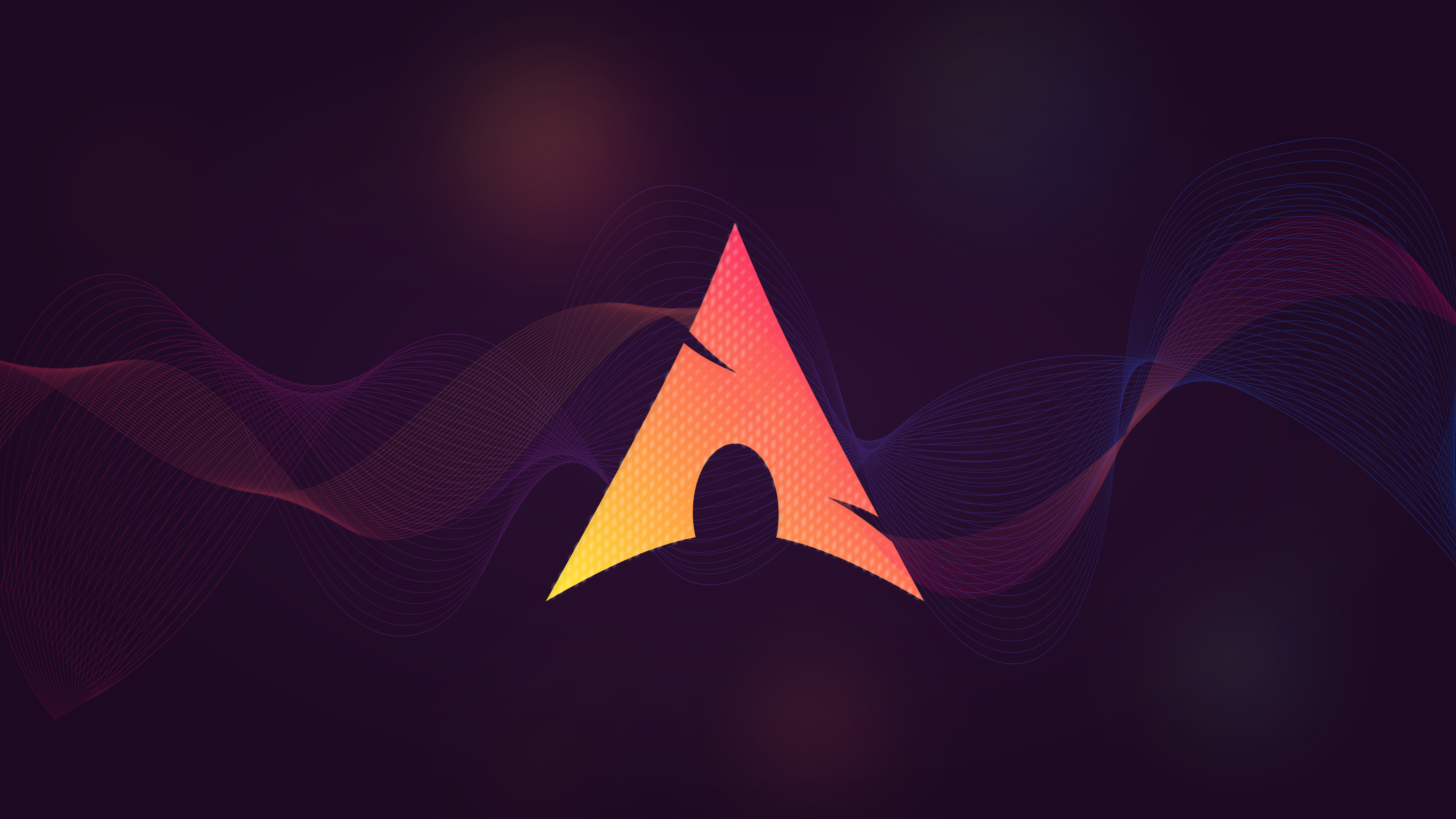 Logo Arch Linux triangolo, 6000x3375 UHD, Monitor 4K