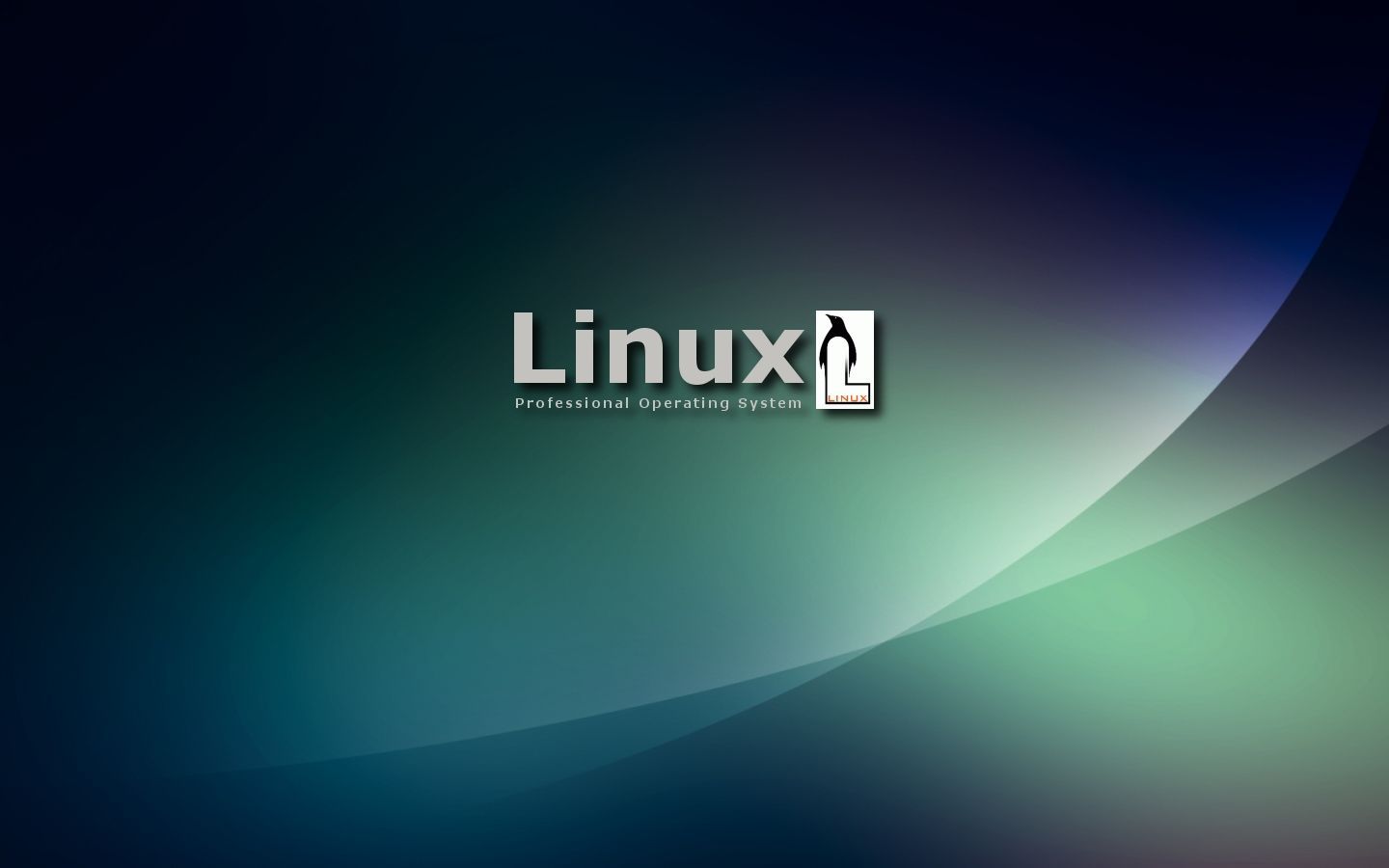 Logo Linux Tux sfondo blu-verde, 1440x900 HD, Desktop