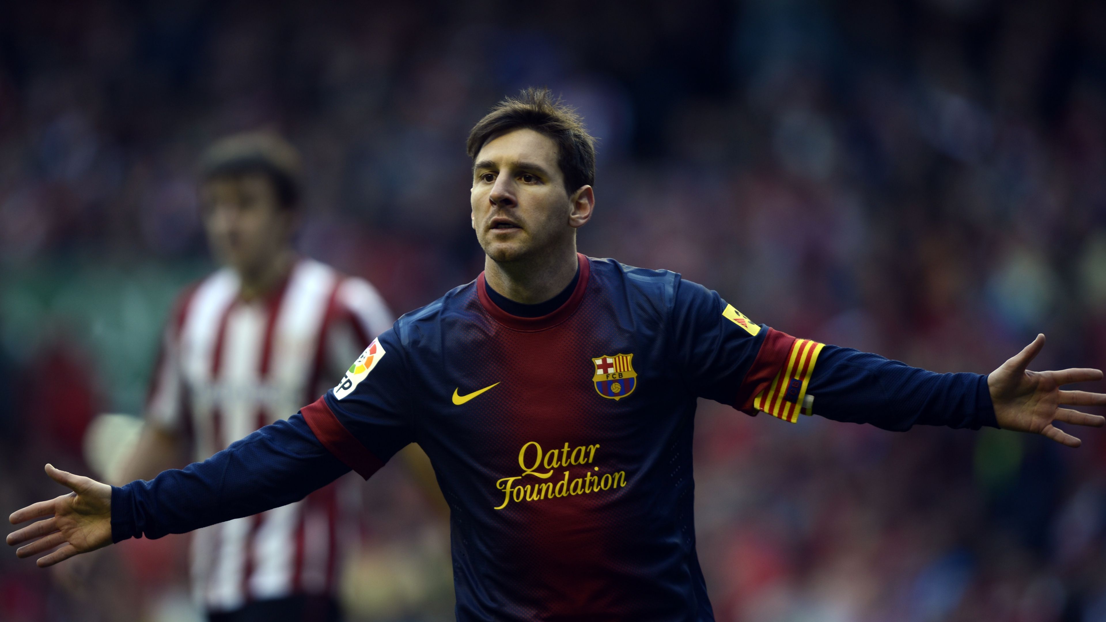Lionel Messi Barcellona in campo, 3840x2160 4K Ultra HD, Monitor 4K