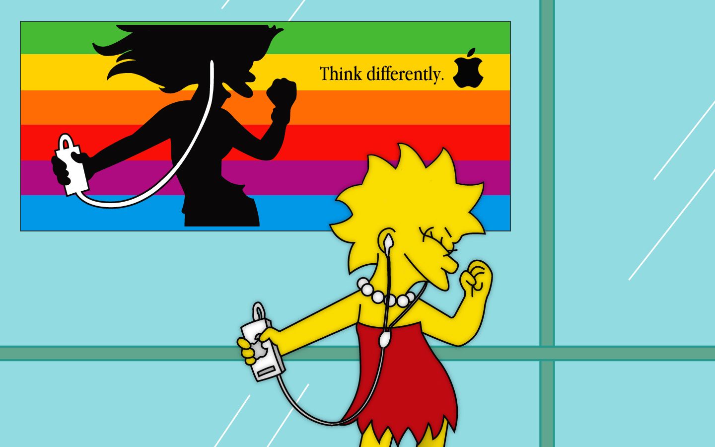 Lisa Simpson stile Apple iPod, 1440x900 HD, MacBook Air