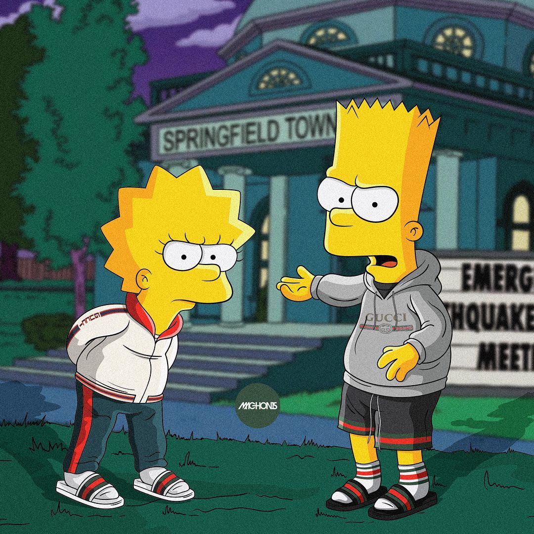 Lisa e Bart Simpson streetwear, 1080x1080 HD, Desktop