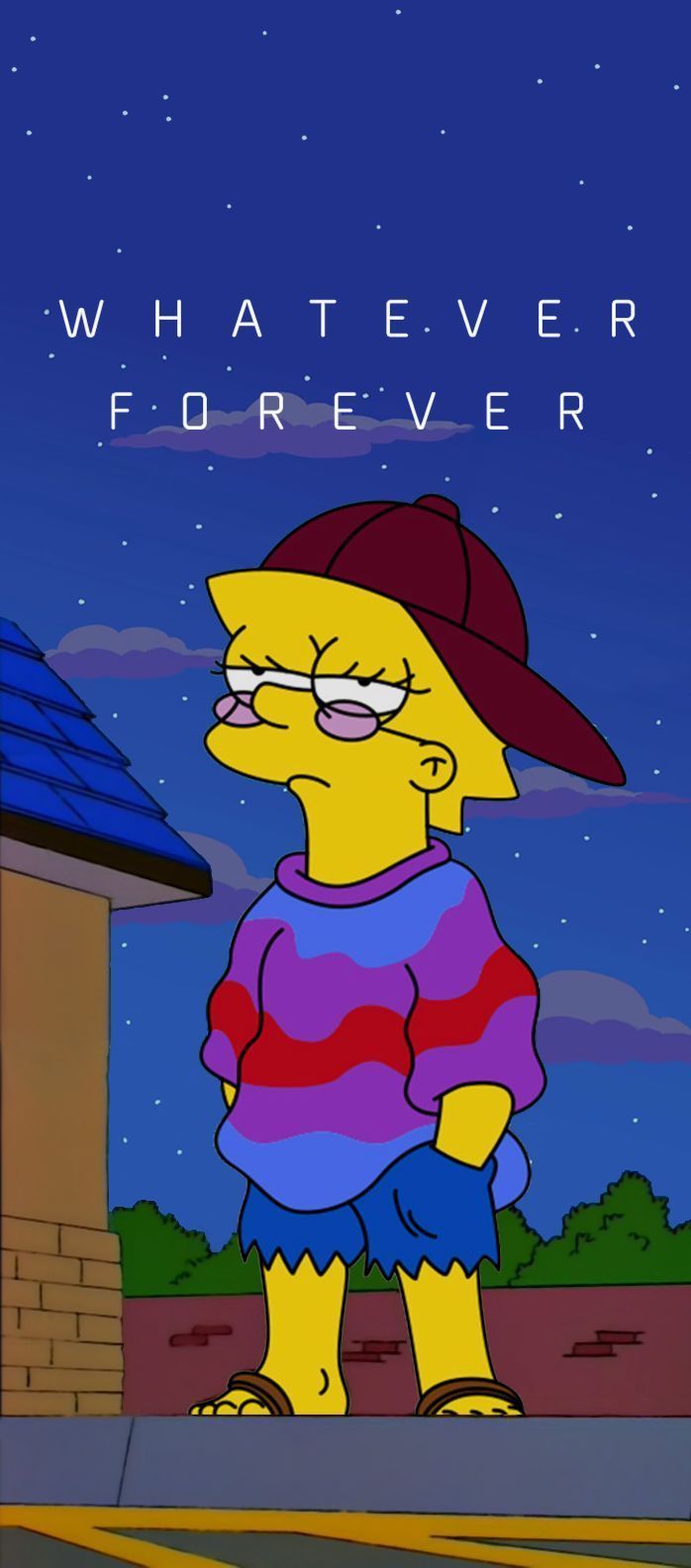 Lisa Simpson Supreme notte, streetwear, 698x1584 Full HD Verticale, iPhone