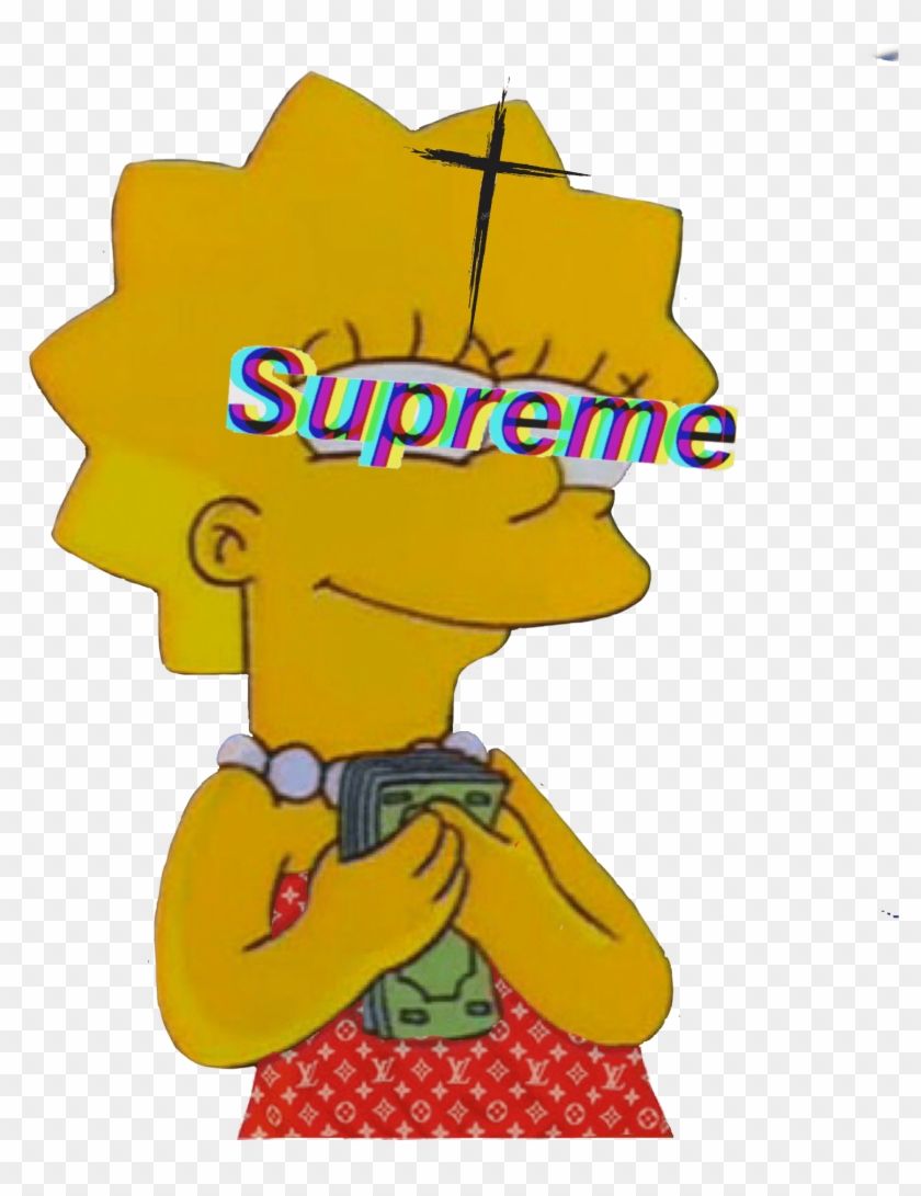 Lisa Simpson Supreme streetwear, 1023x1385 Verticale, Mobile