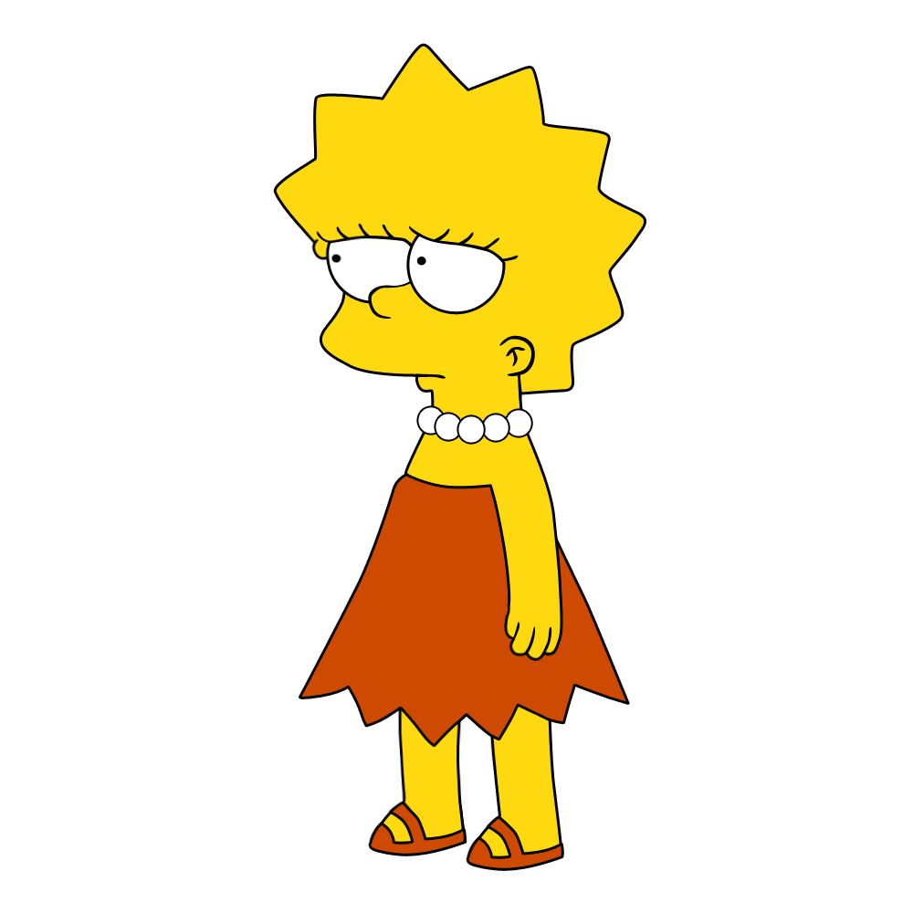 Lisa Simpson personaggio cartone, 1000x1000 HD, Laptop