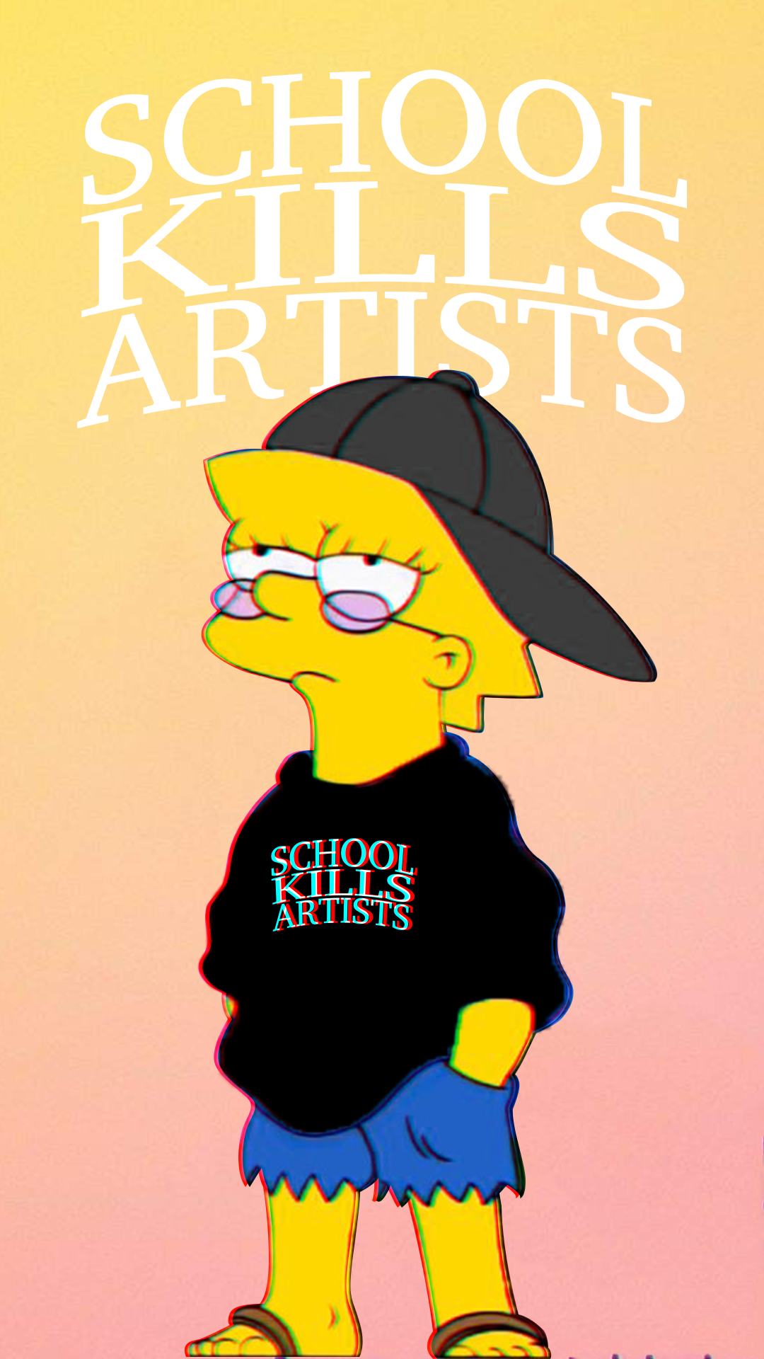 Lisa Simpson felpa scritta, 1080x1920 Full HD Verticale, iPhone