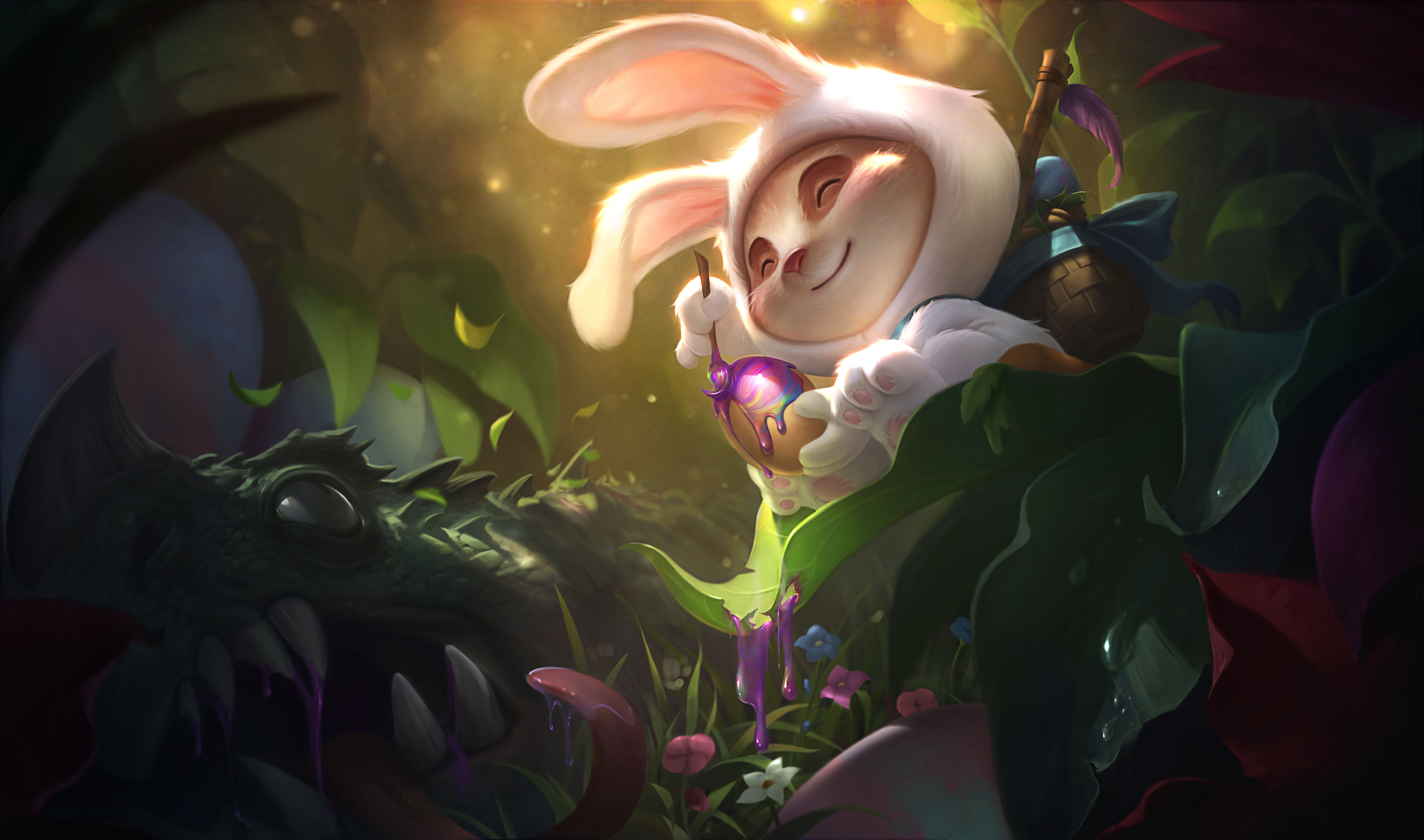 Teemo coniglio League of Legends, Riot Games, 7000x4130 UHD, PC 4K