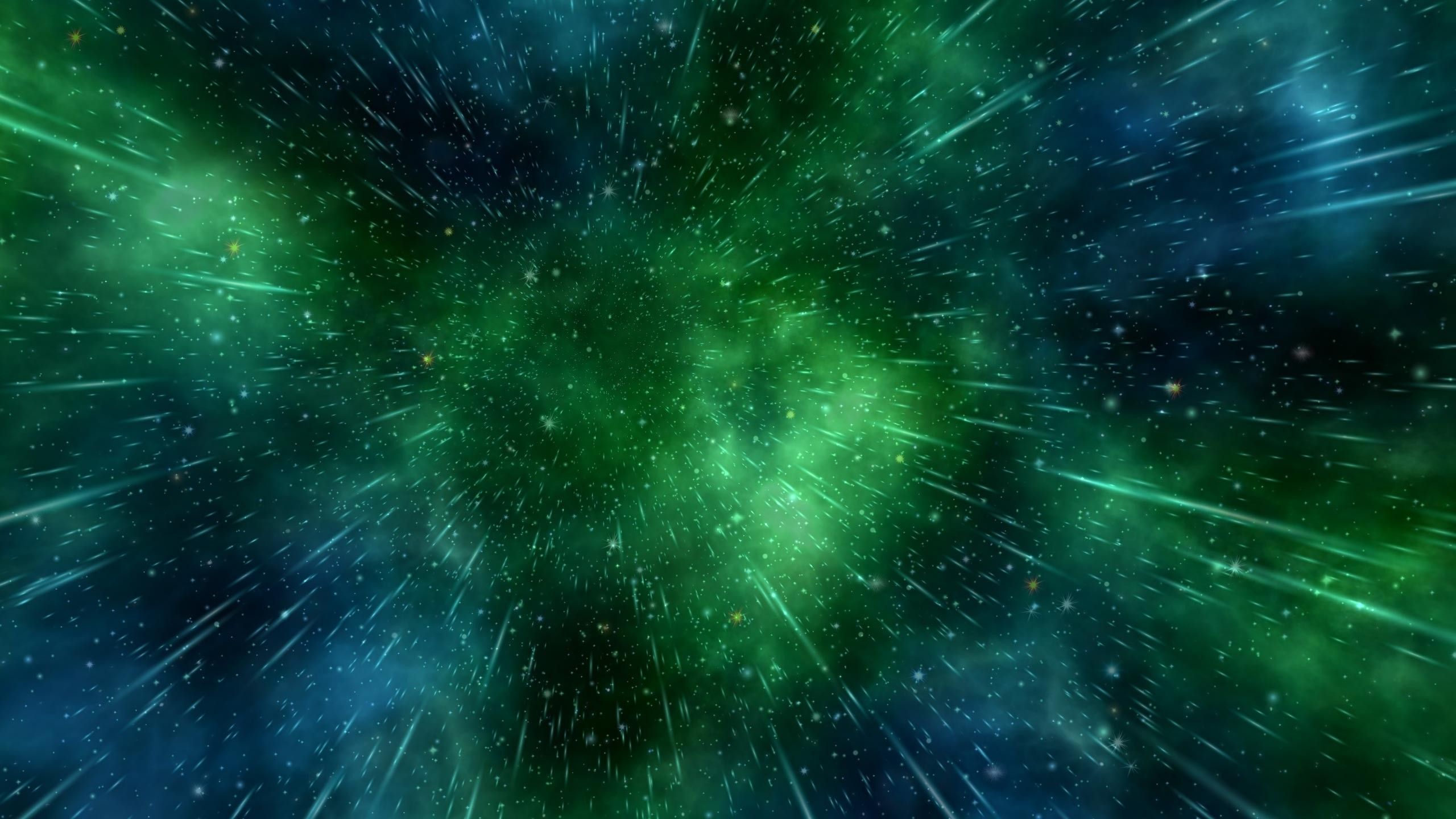 Nebulosa spaziale verde blu, 2560x1440 QHD, Laptop