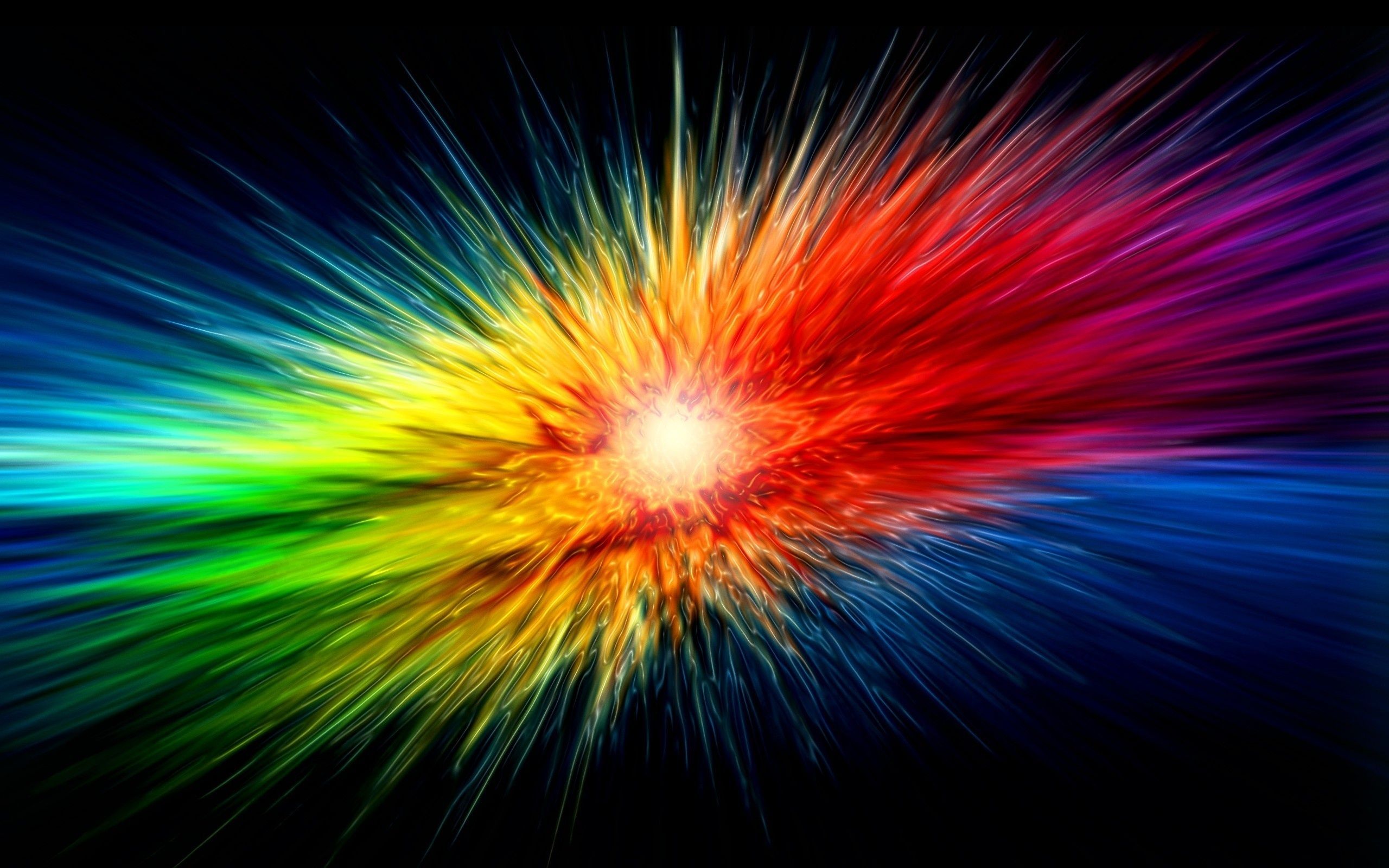 Esplosione luce arcobaleno astratta, 2560x1600 2K, Desktop