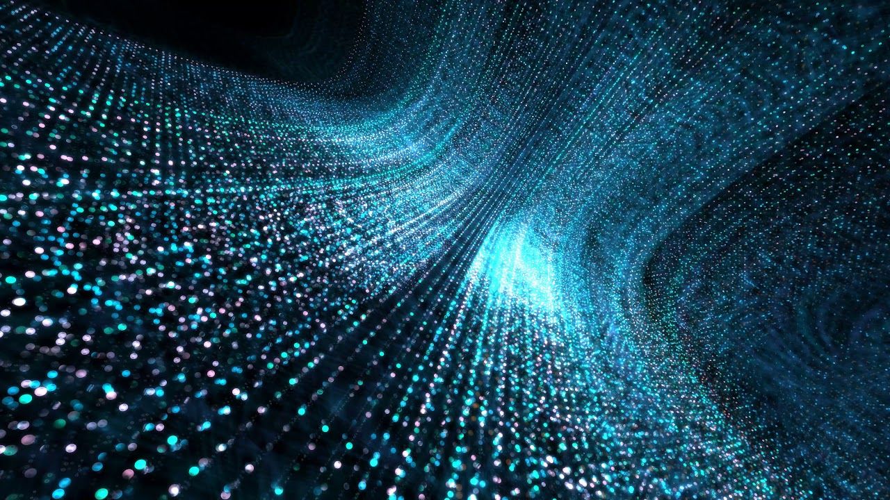 Onda di particelle blu digitali, 1280x720 720p, iMac
