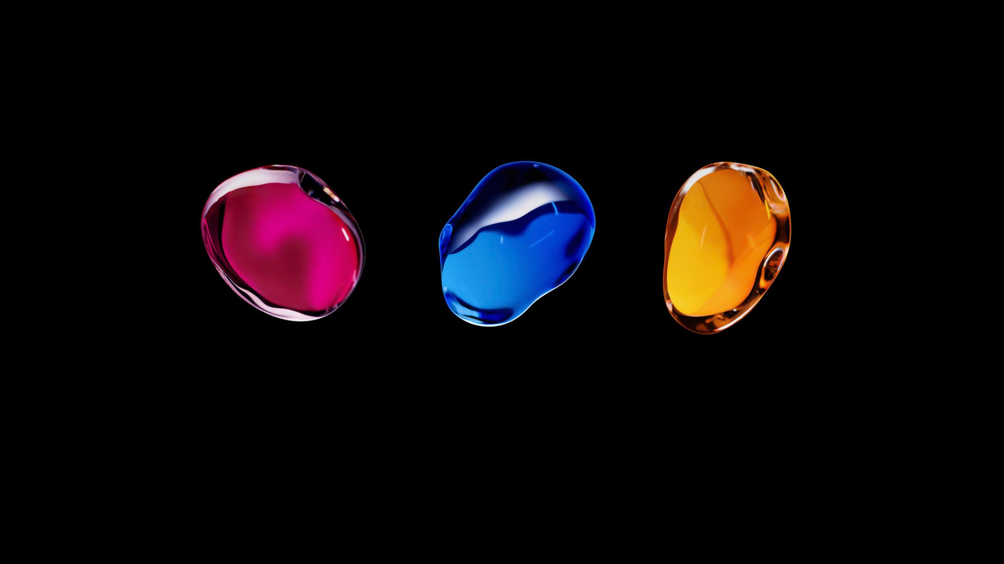 Gocce liquide colorate iOS, 3840x2160 Ultra HD, 4K TV