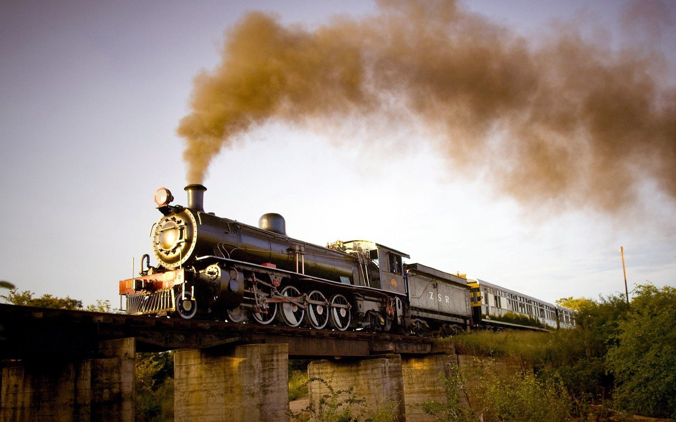Locomotiva a vapore su ponte, 2560x1600 WQXGA, Laptop