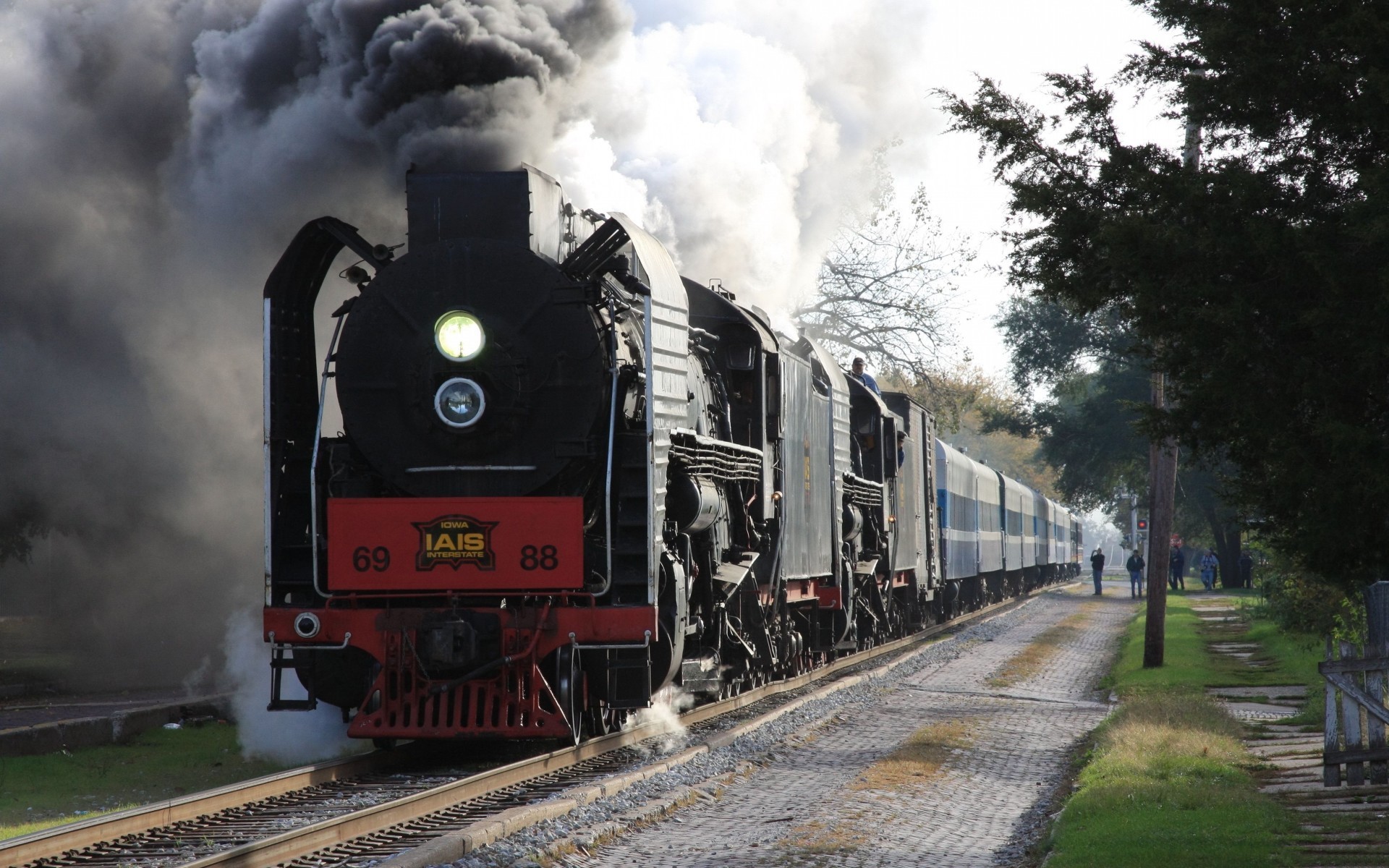 Locomotiva a vapore nera vintage, 1920x1200 Full HD+ WUXGA, Laptop