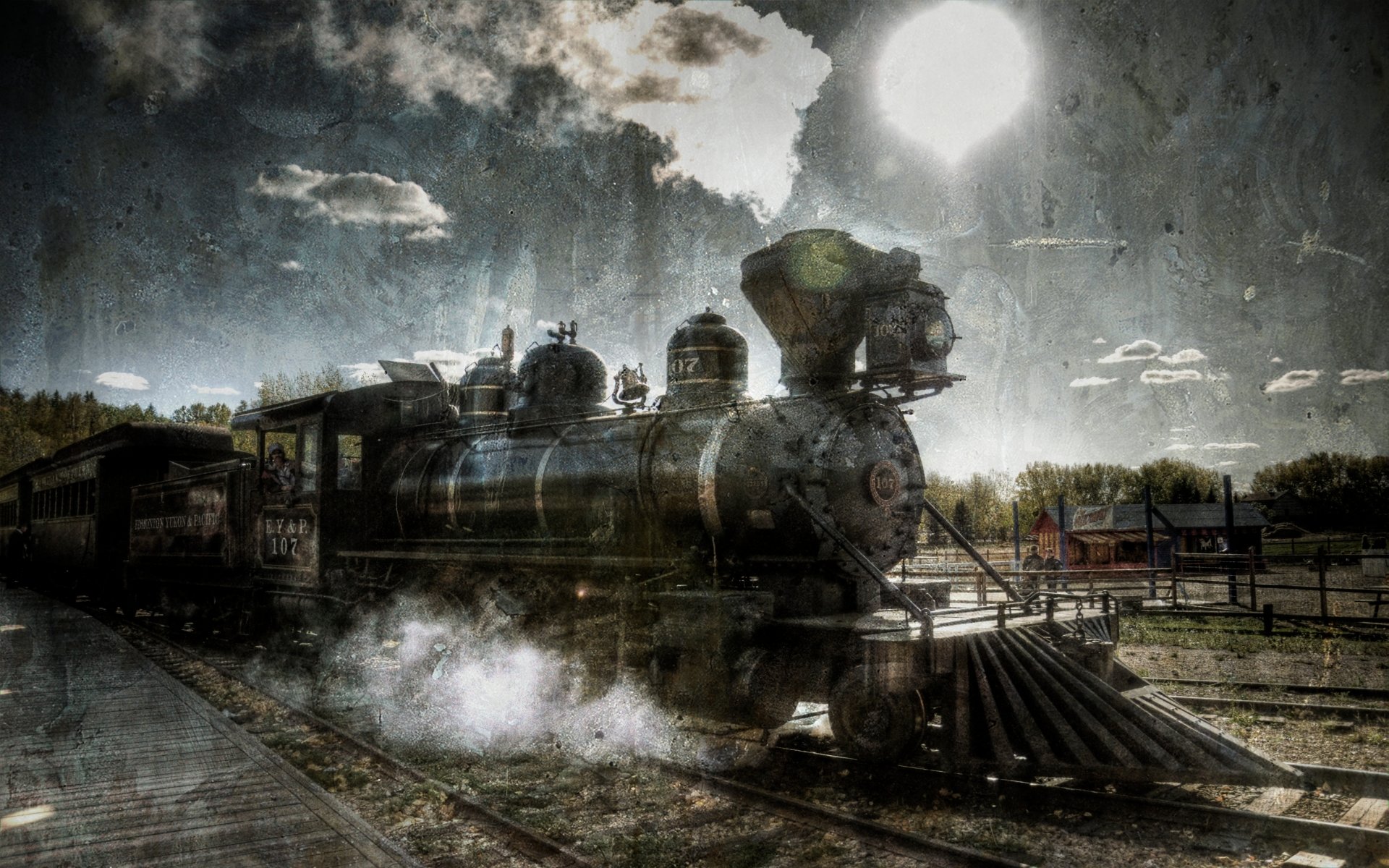 Locomotiva a vapore vintage, 1920x1200 WUXGA, Desktop