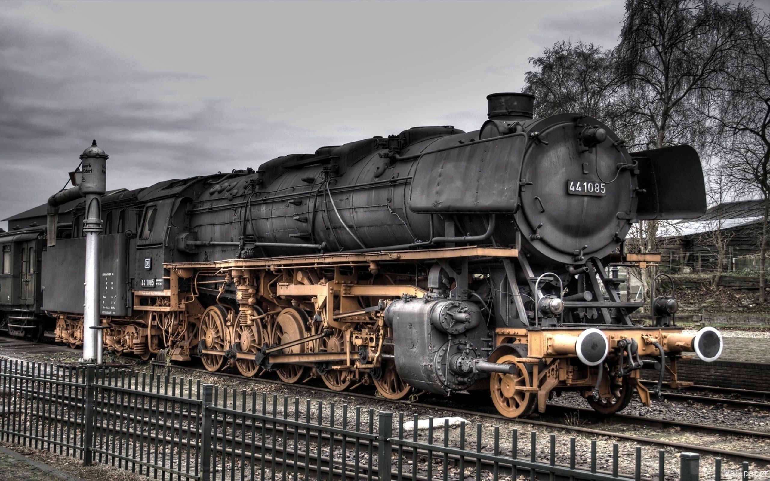 Locomotiva a vapore nera vintage, 2560x1600 WQXGA, Desktop
