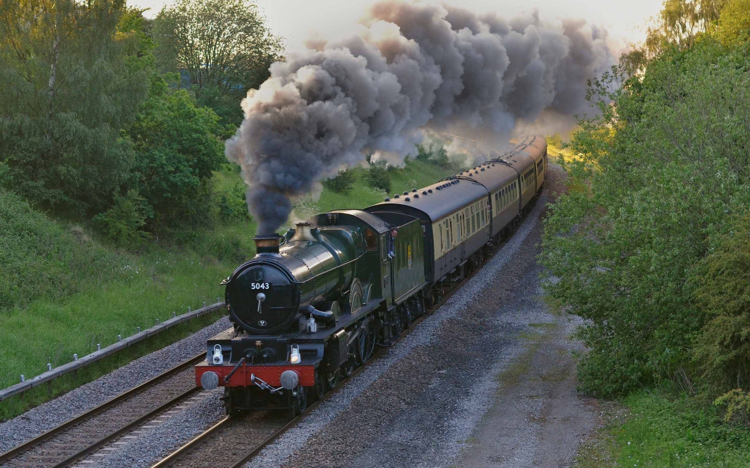 Locomotiva a vapore verde inglese, 2560x1600 WQXGA, Laptop
