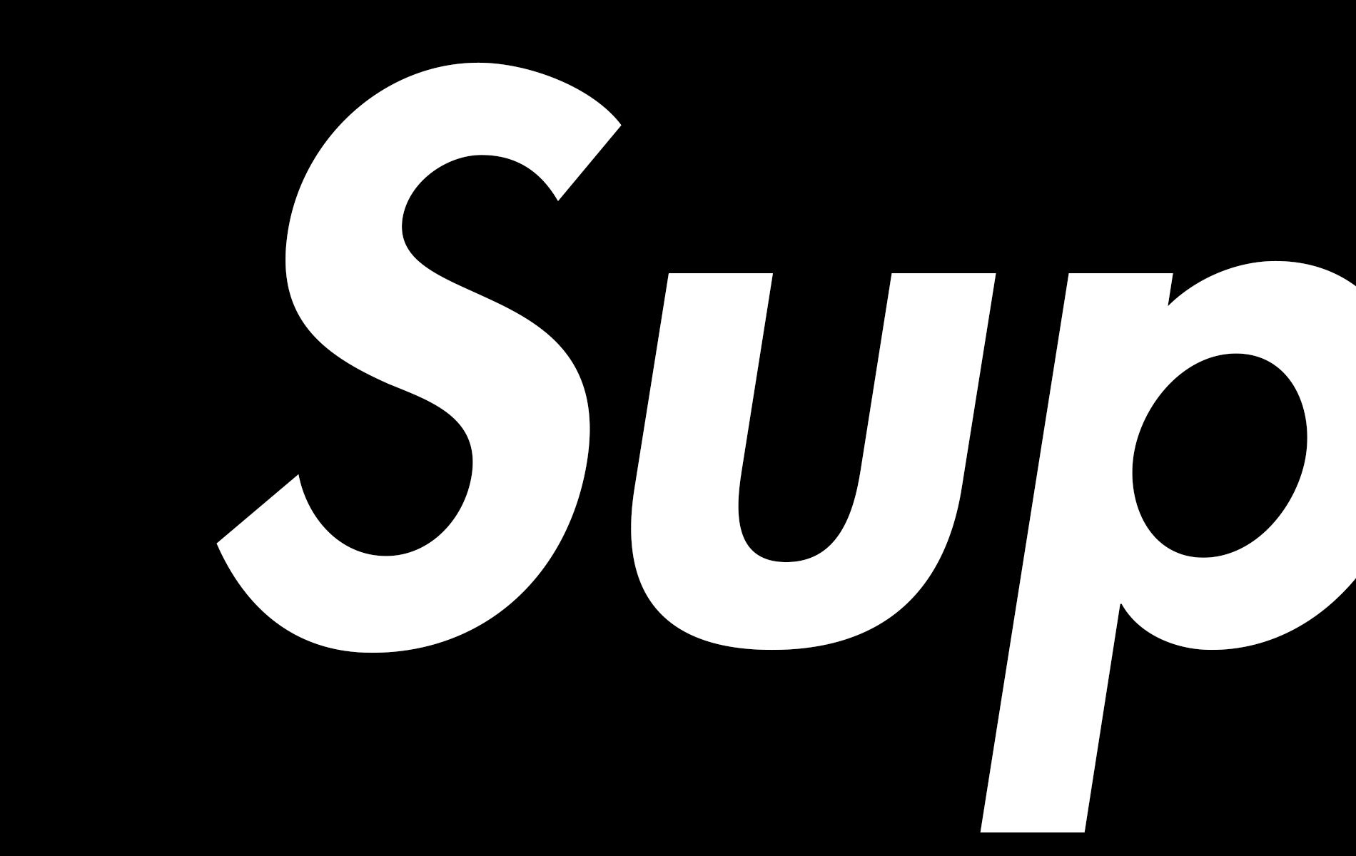 Logo Supreme bianco nero, streetwear, 1900x1200 HD, Desktop