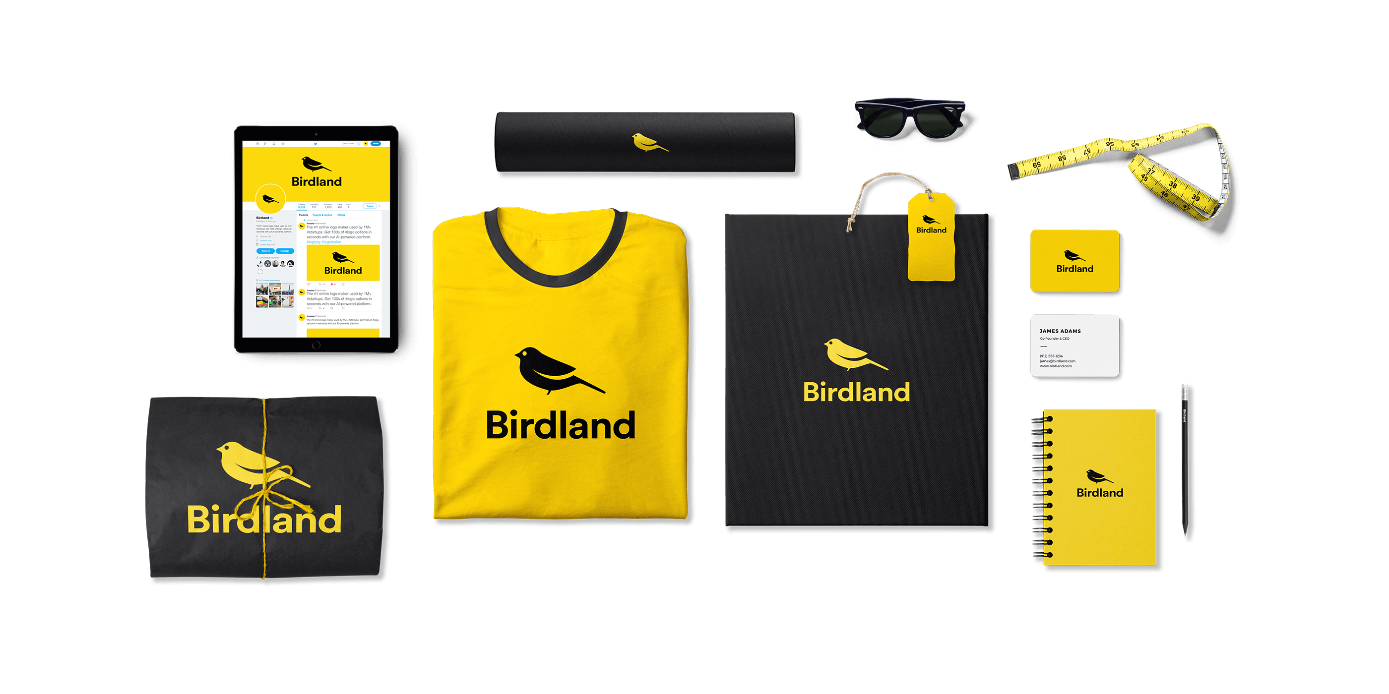Branding Birdland giallo nero, 2800x1400 2K QHD, PC