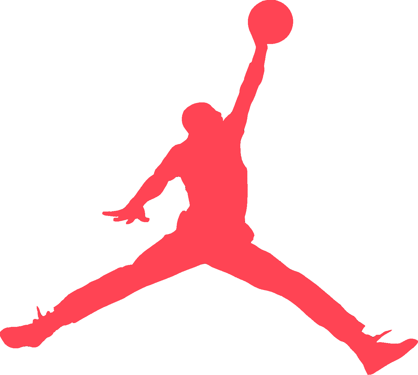 Logo Jumpman Jordan rosa, 1423x1278 HD, Desktop