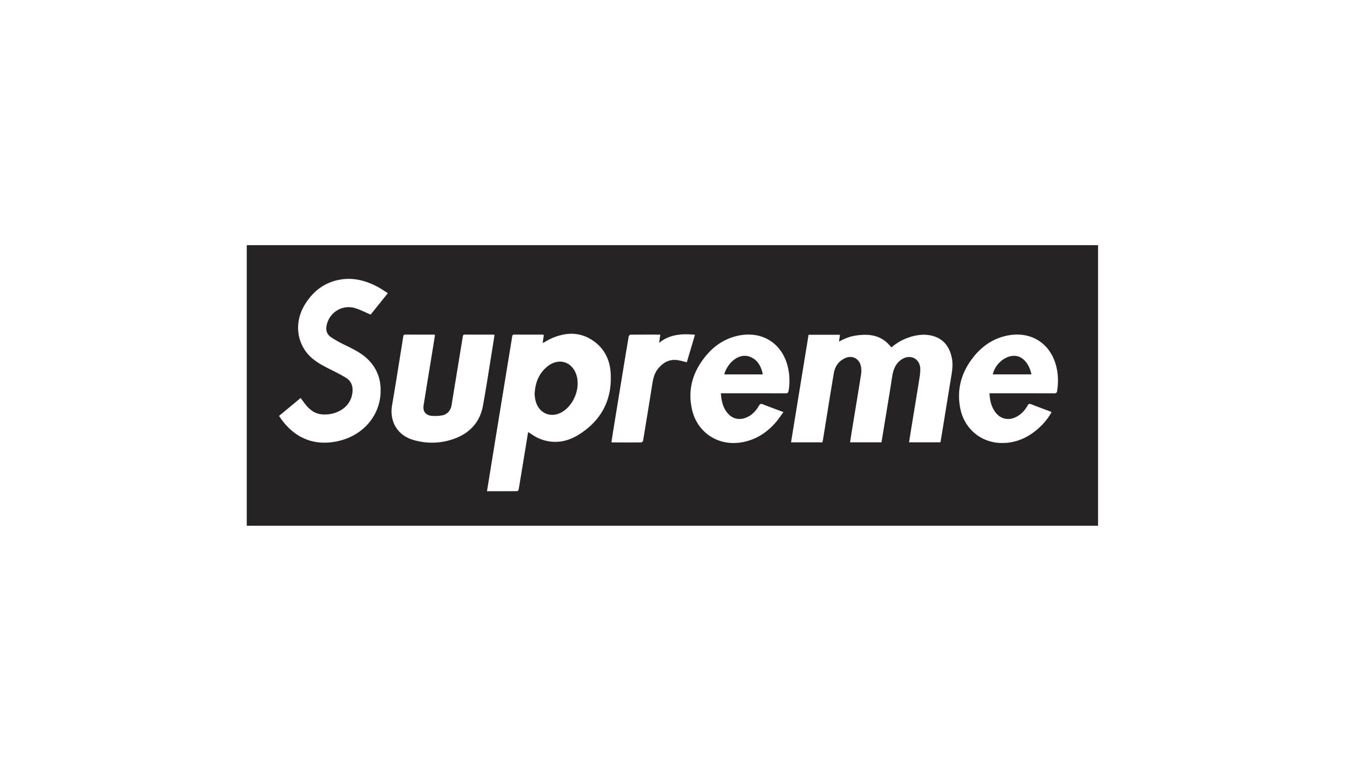 Logo Supreme box nero, streetwear, 2667x1528 2K, Desktop