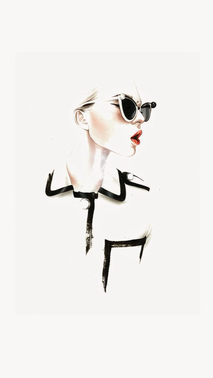 Illustrazione donna con occhiali da sole, 736x1309 Full HD Verticale, iPhone