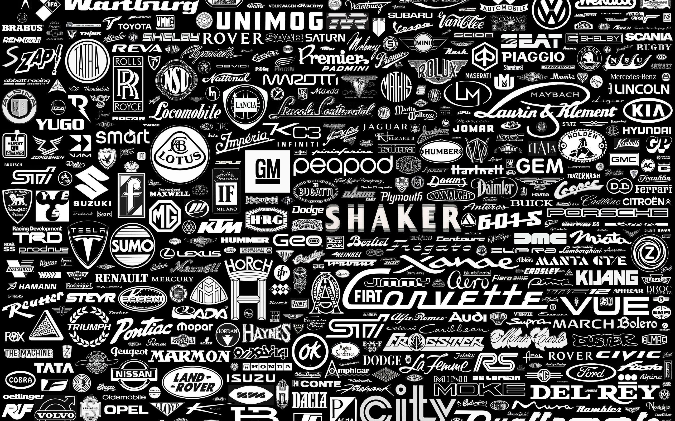 Loghi marchi automobilistici collage, 2560x1600 2K, PC