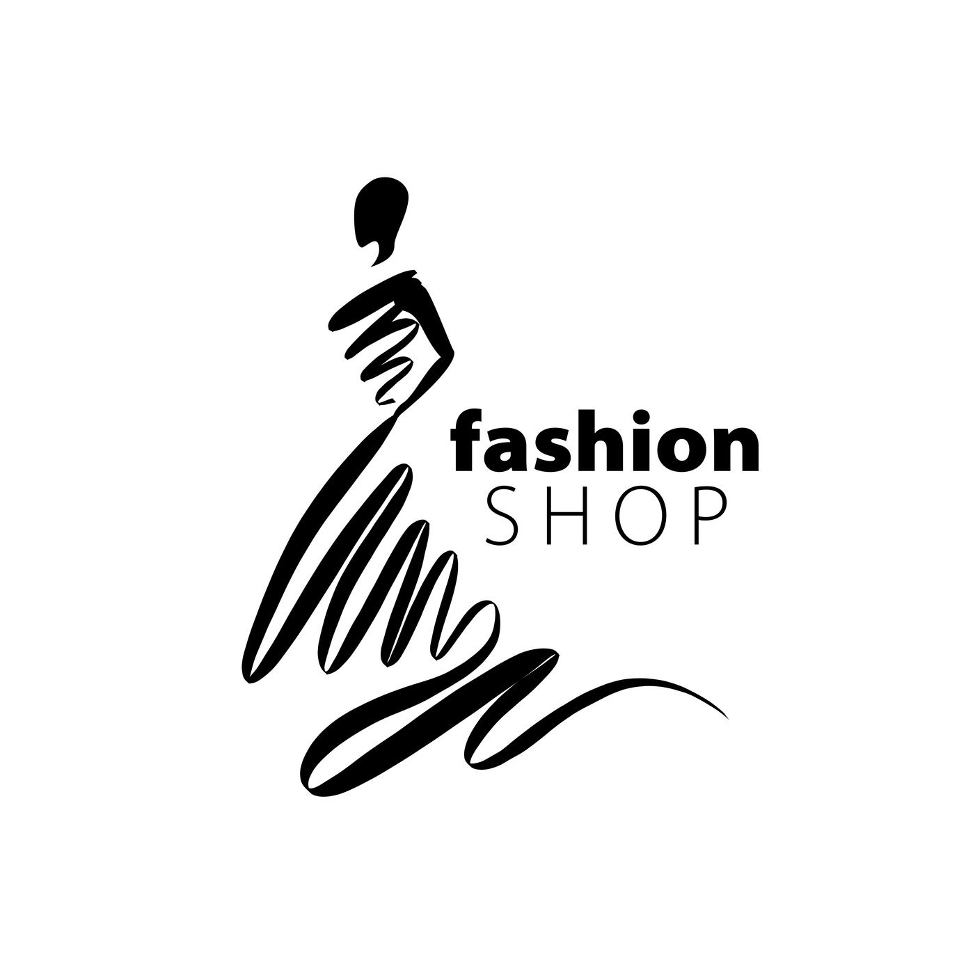 Logo Fashion Shop figura stilizzata, 1378x1378 HD, ROG Asus Laptop