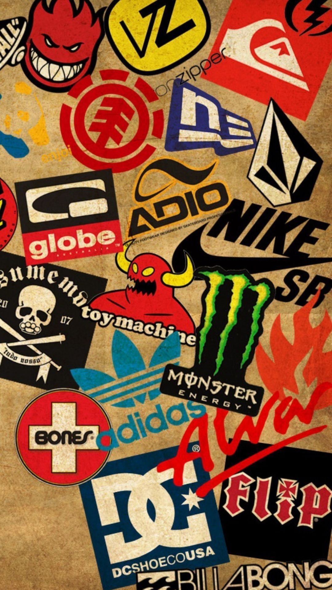 Logo Blind Skateboards colorato, 1107x1965 Full HD Verticale, iPhone