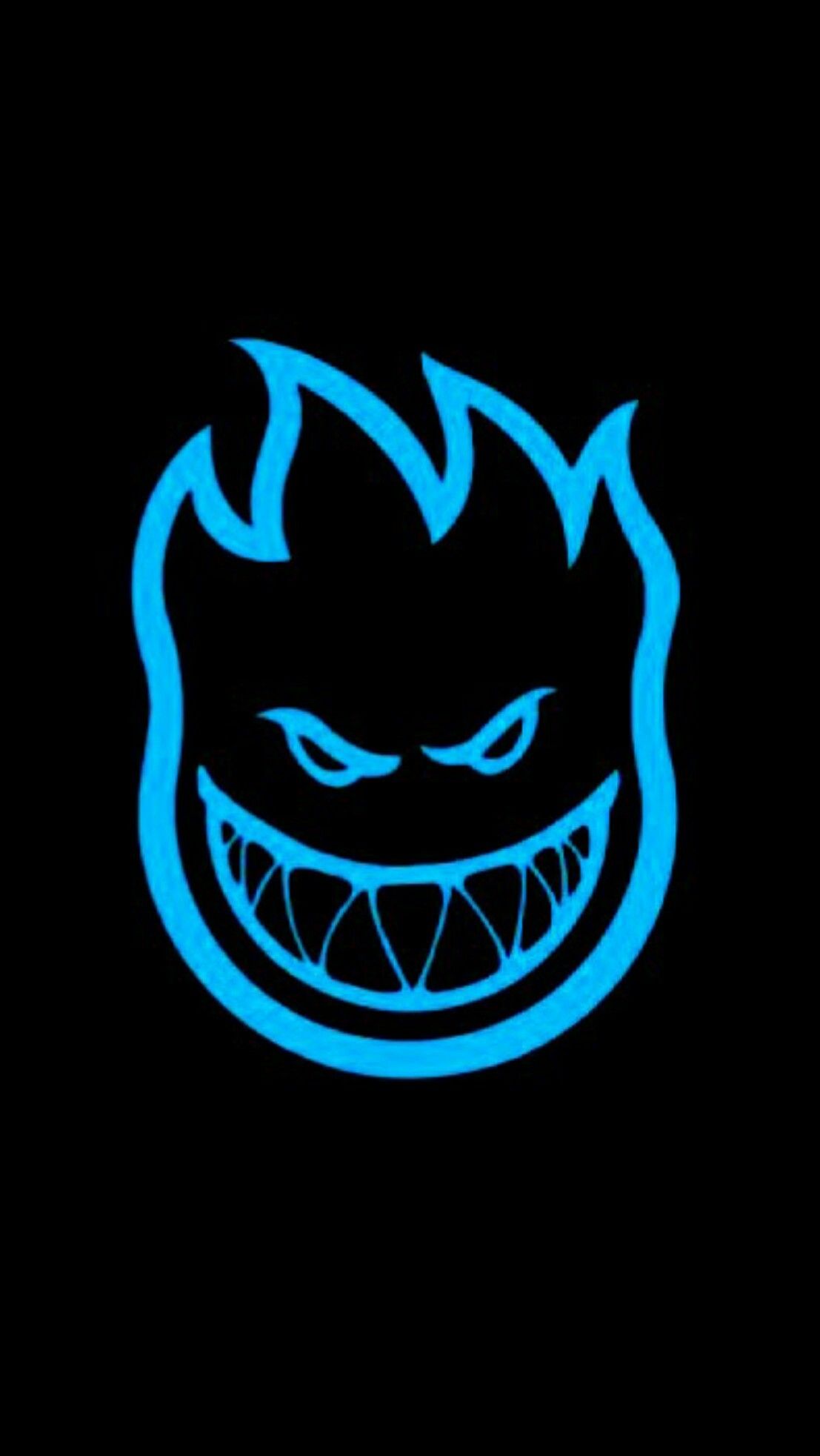 Logo Spitfire teschio fiamma blu, 1107x1965 Full HD Verticale, Samsung Galaxy