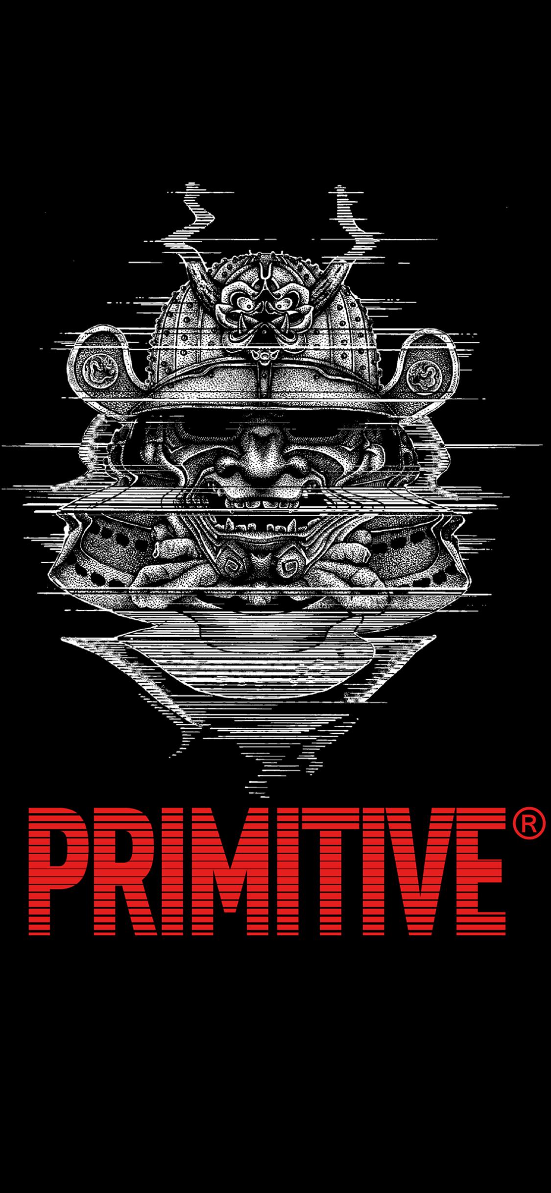 Logo Primitive skateboarding samurai, 1125x2436 Verticale, Telefono