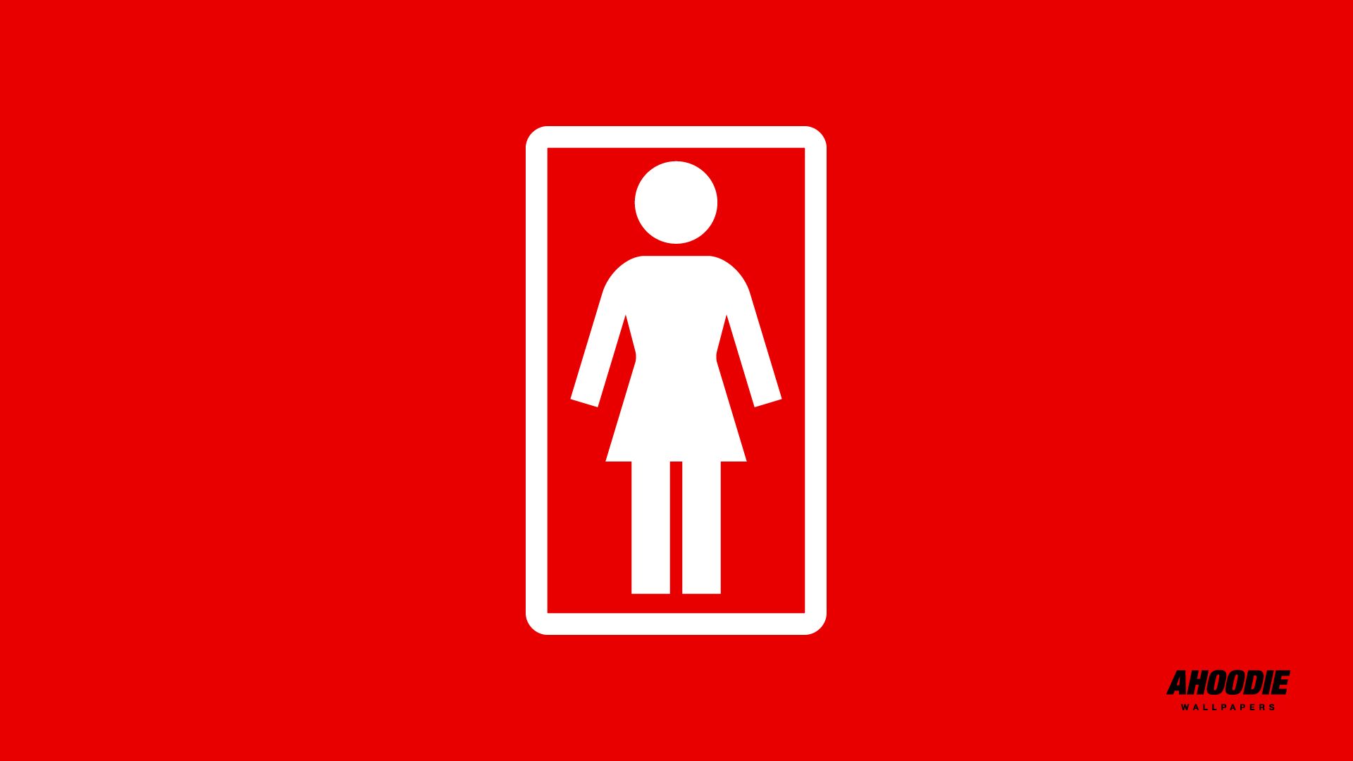 Logo Girl skateboard rosso, 1920x1080 Full HD 1080p, Desktop