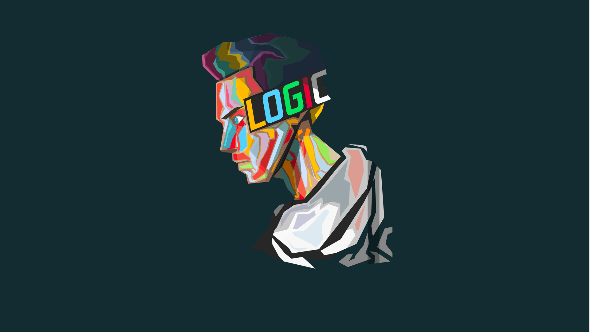 Ritratto astratto colorato Logic, 1920x1080 Full HD, Desktop