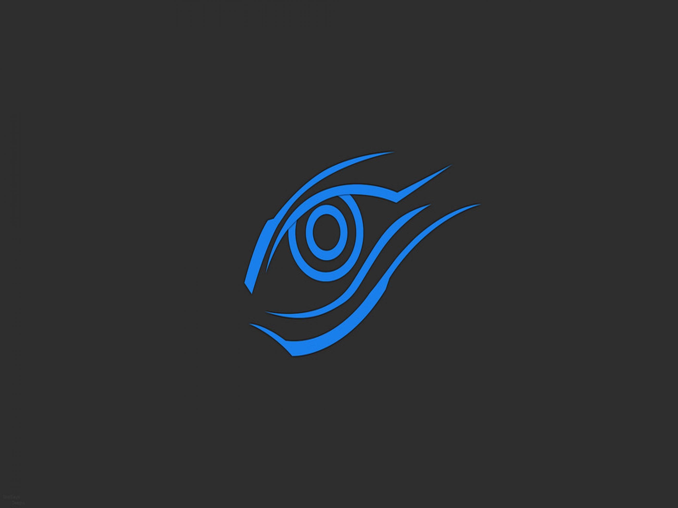 Logo occhio blu stilizzato, 2800x2100 2K, Desktop