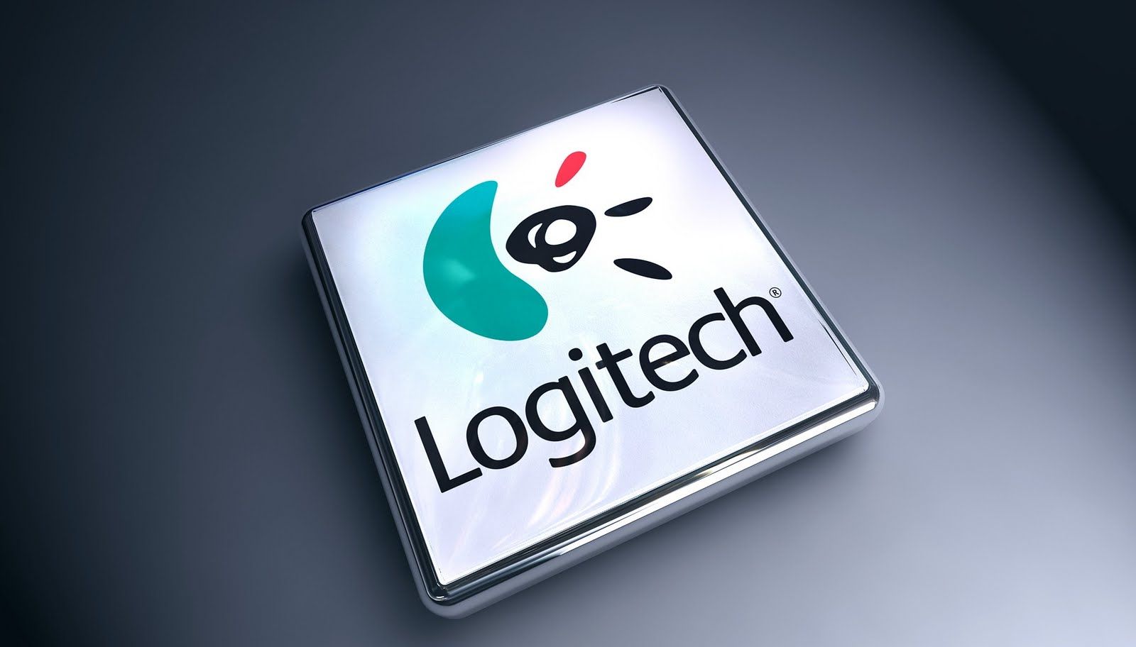 Logo Logitech 3D blu, 1600x912 HD, Desktop