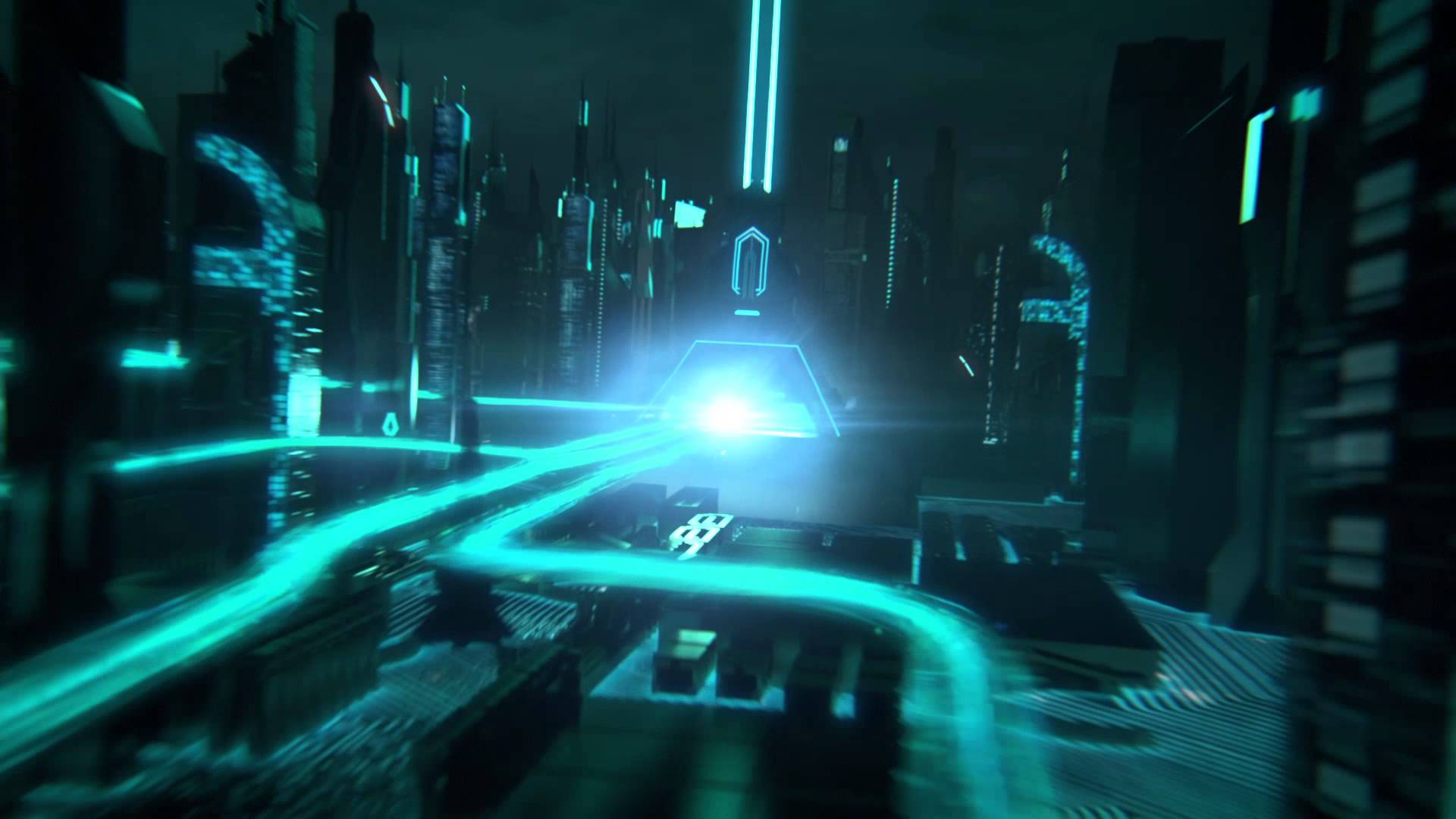 Città digitale futuristica blu, 1920x1080 Full HD 1080p, PC