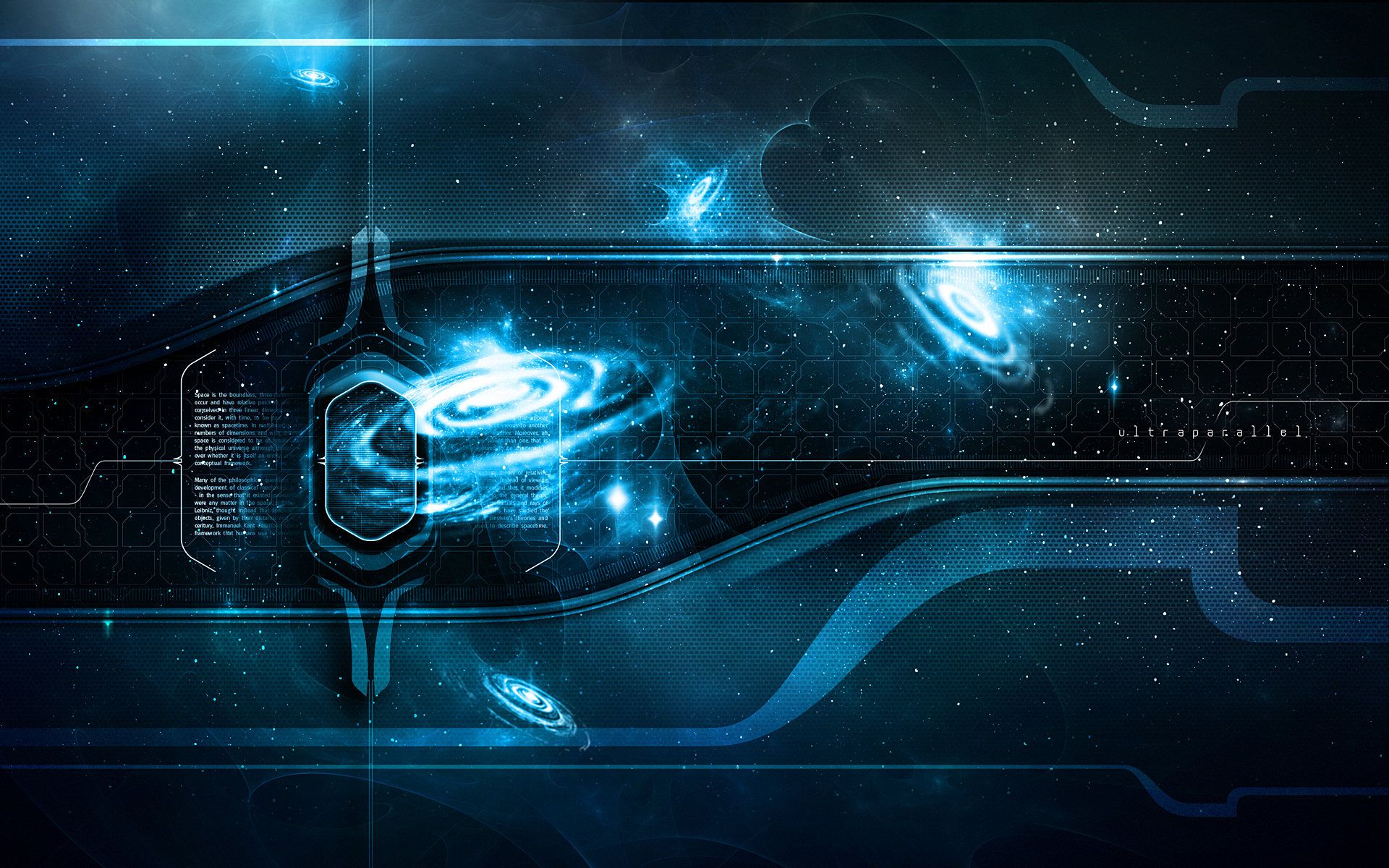 Interfaccia tecnologica astratta blu, 1920x1200 WUXGA, iMac