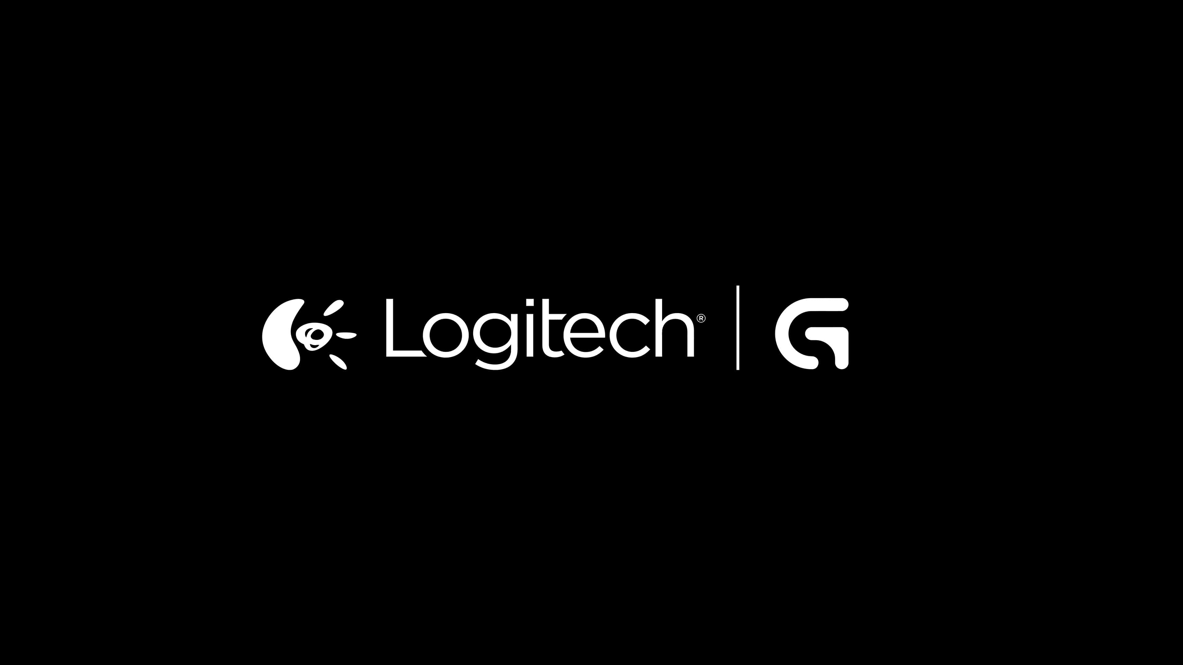 Logo Logitech G, sfondo nero, 3840x2160 4K, Desktop 4K