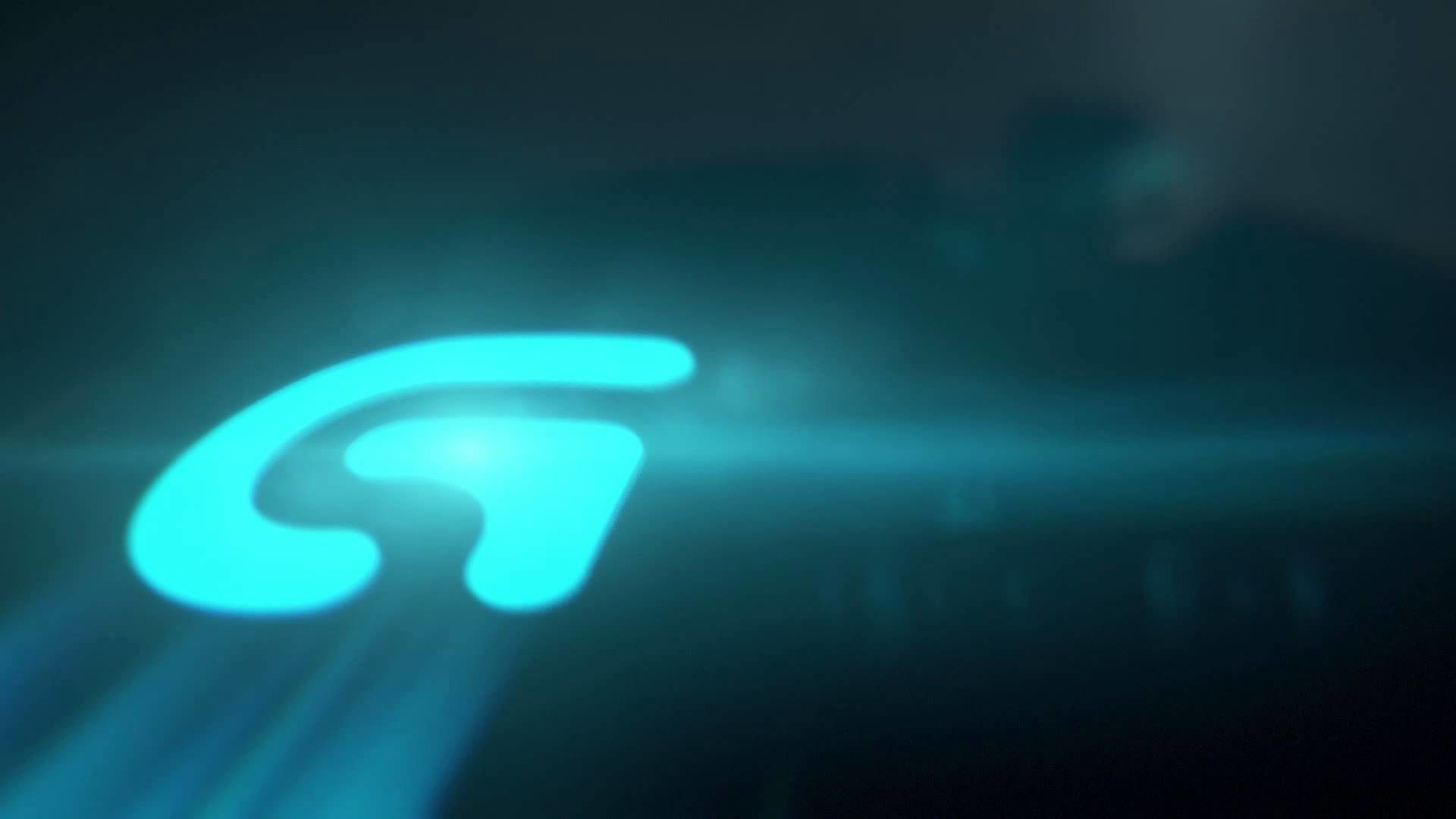 Logo Logitech blu luminoso, 1920x1080 Full HD 1080p, Laptop