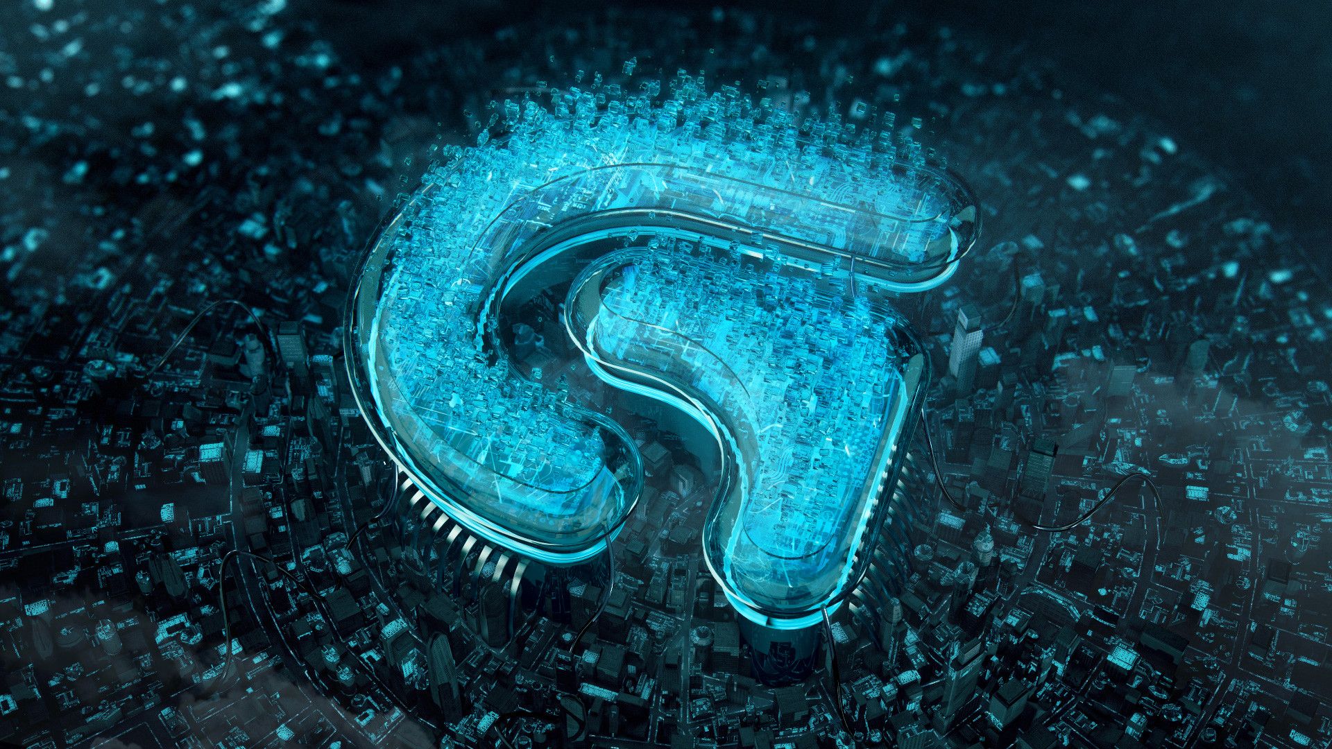 Logo Logitech astratto blu, 1920x1080 1080p, Desktop