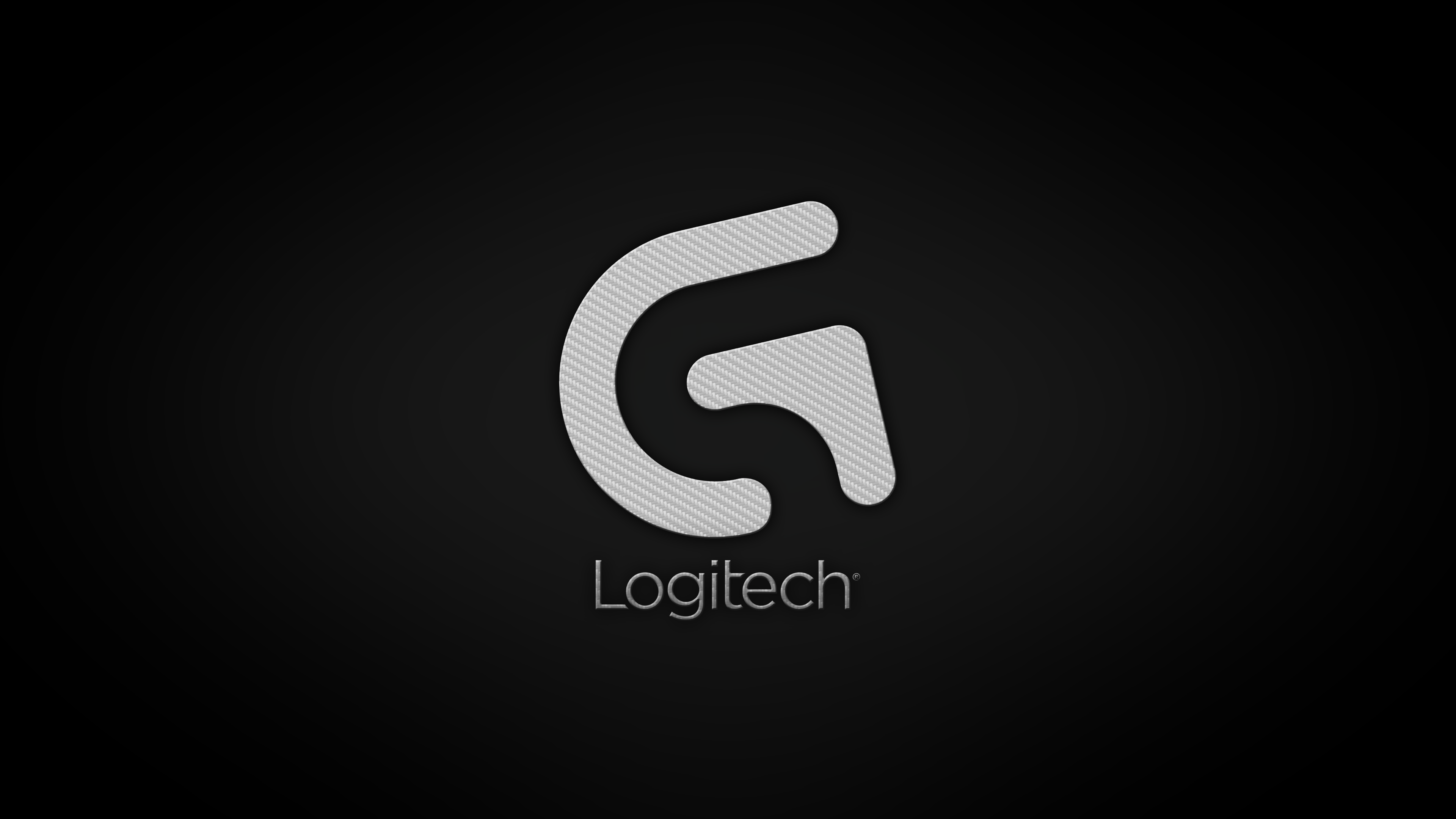 Logo Logitech su sfondo nero, 3840x2160 Ultra HD, Monitor 4K