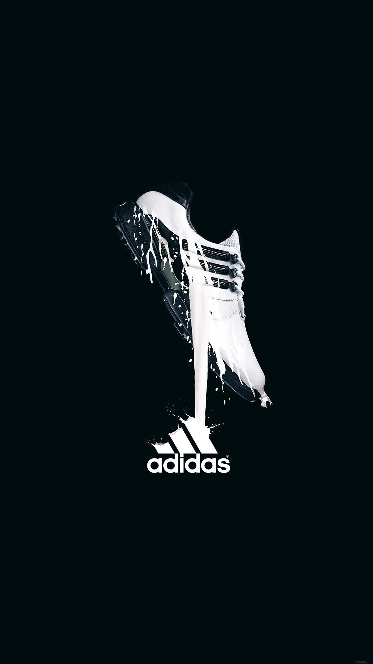 Logo Adidas scarpa nera, 1242x2208 Full HD Verticale, iPhone