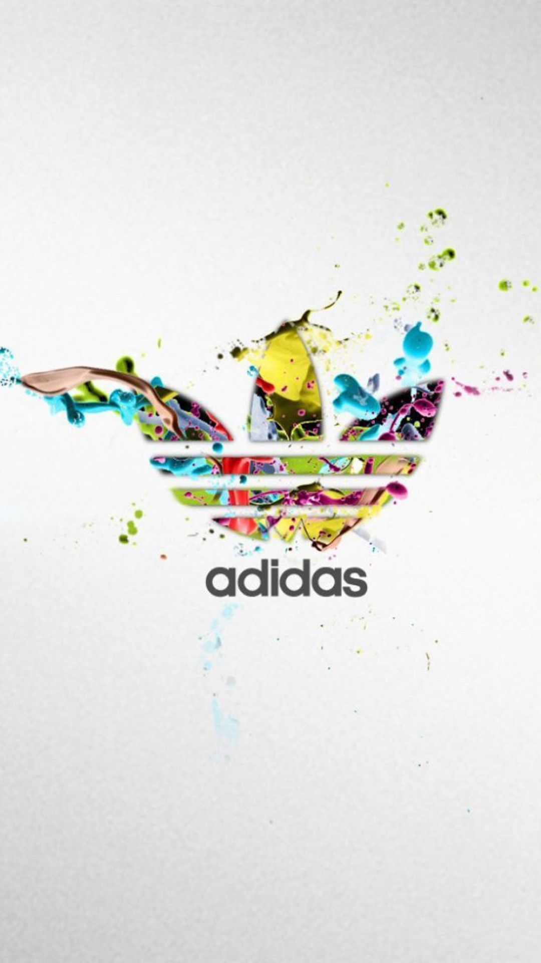Logo Adidas colorato splatter, 1080x1920 Full HD Verticale, iPhone Pro