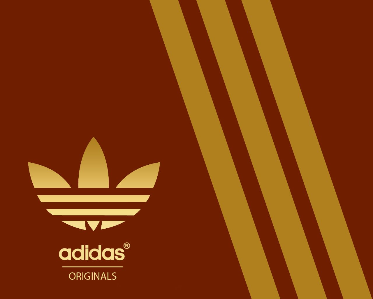 Logo Adidas Originals dorato, 1280x1024 HD, Desktop