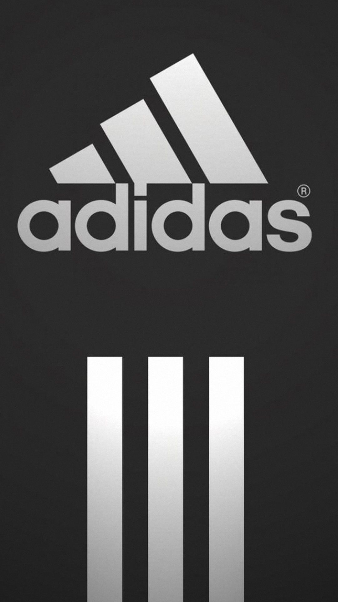 Logo Adidas nero e bianco, 1080x1920 Verticale, iPhone