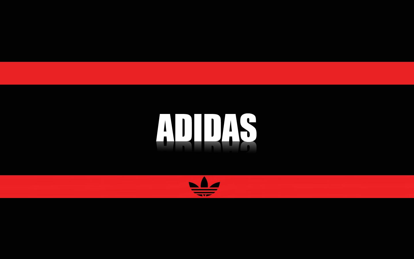 Logo Adidas nero rosso, 1440x900 HD, Desktop